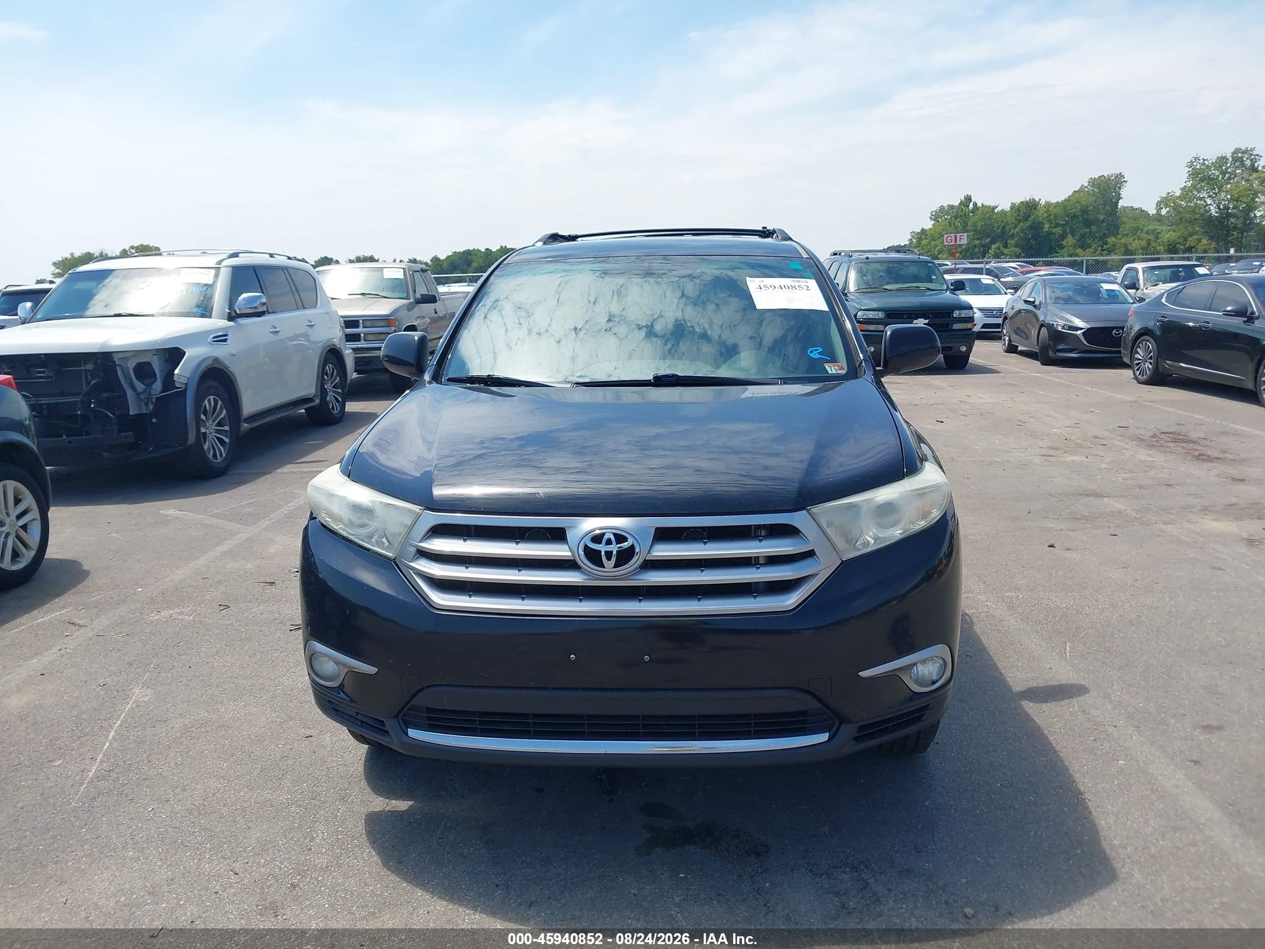 2013 Toyota Highlander Base Plus V6 Black vin: 5TDBK3EH1DS182703