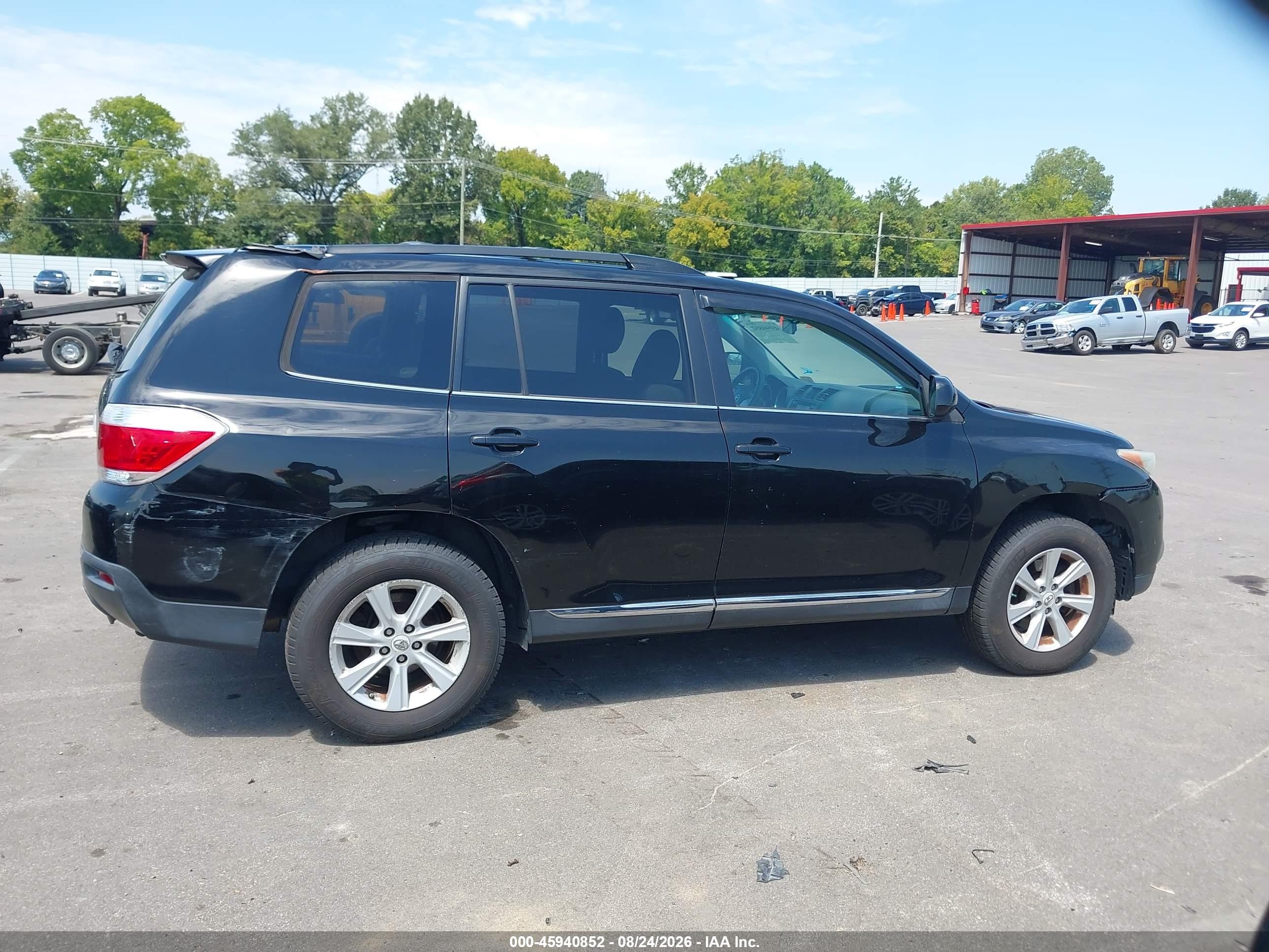 2013 Toyota Highlander Base Plus V6 Black vin: 5TDBK3EH1DS182703