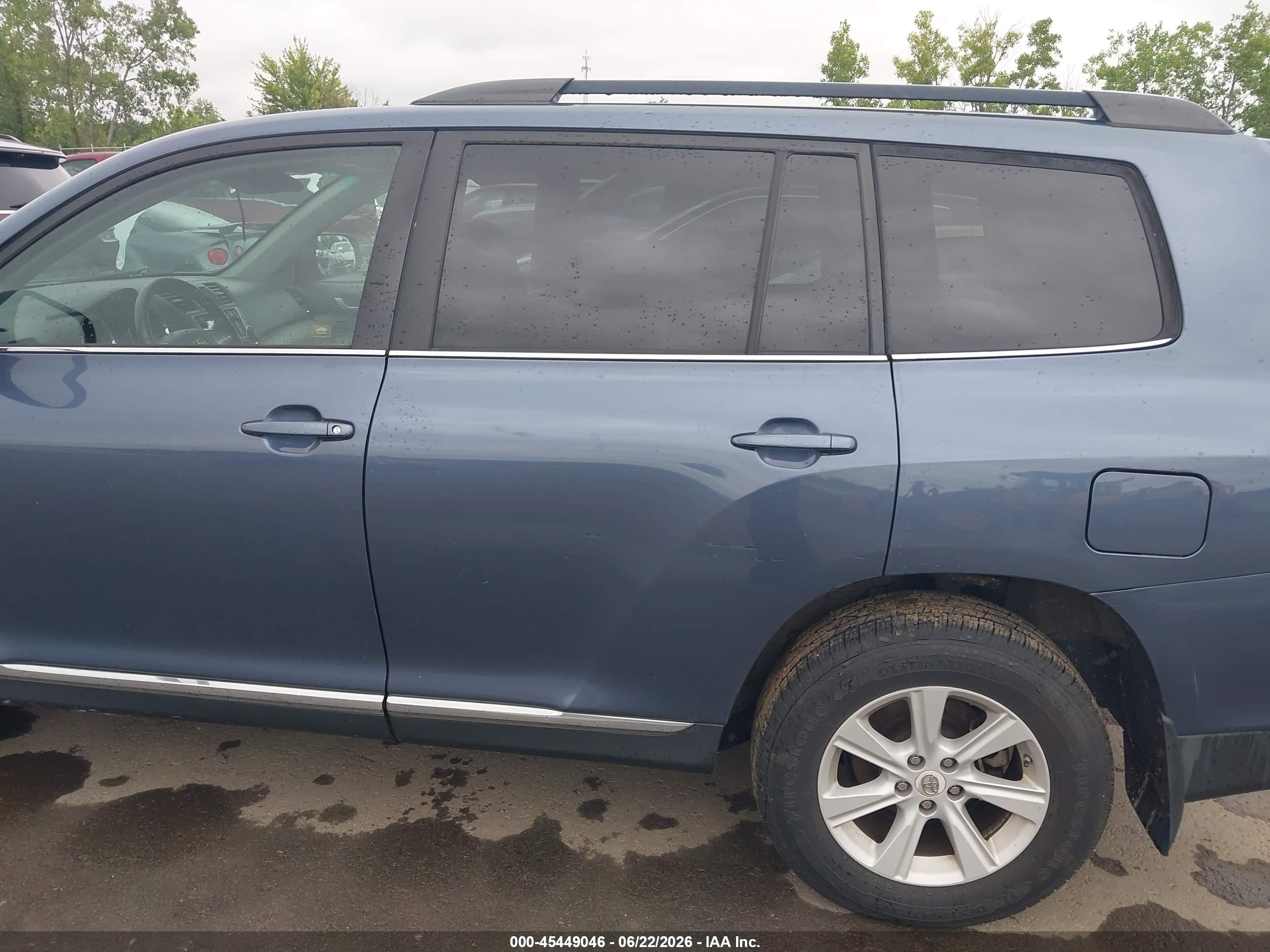 2013 Toyota Highlander Se V6 Blue vin: 5TDBK3EH1DS201461