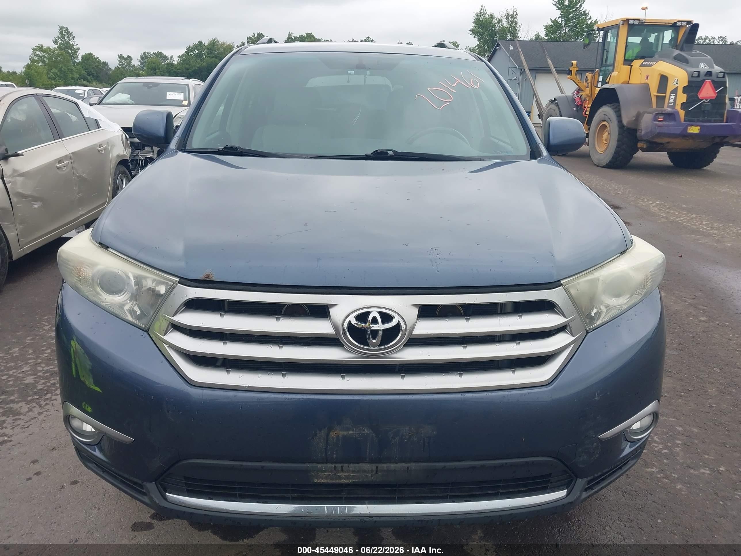 2013 Toyota Highlander Se V6 Blue vin: 5TDBK3EH1DS201461