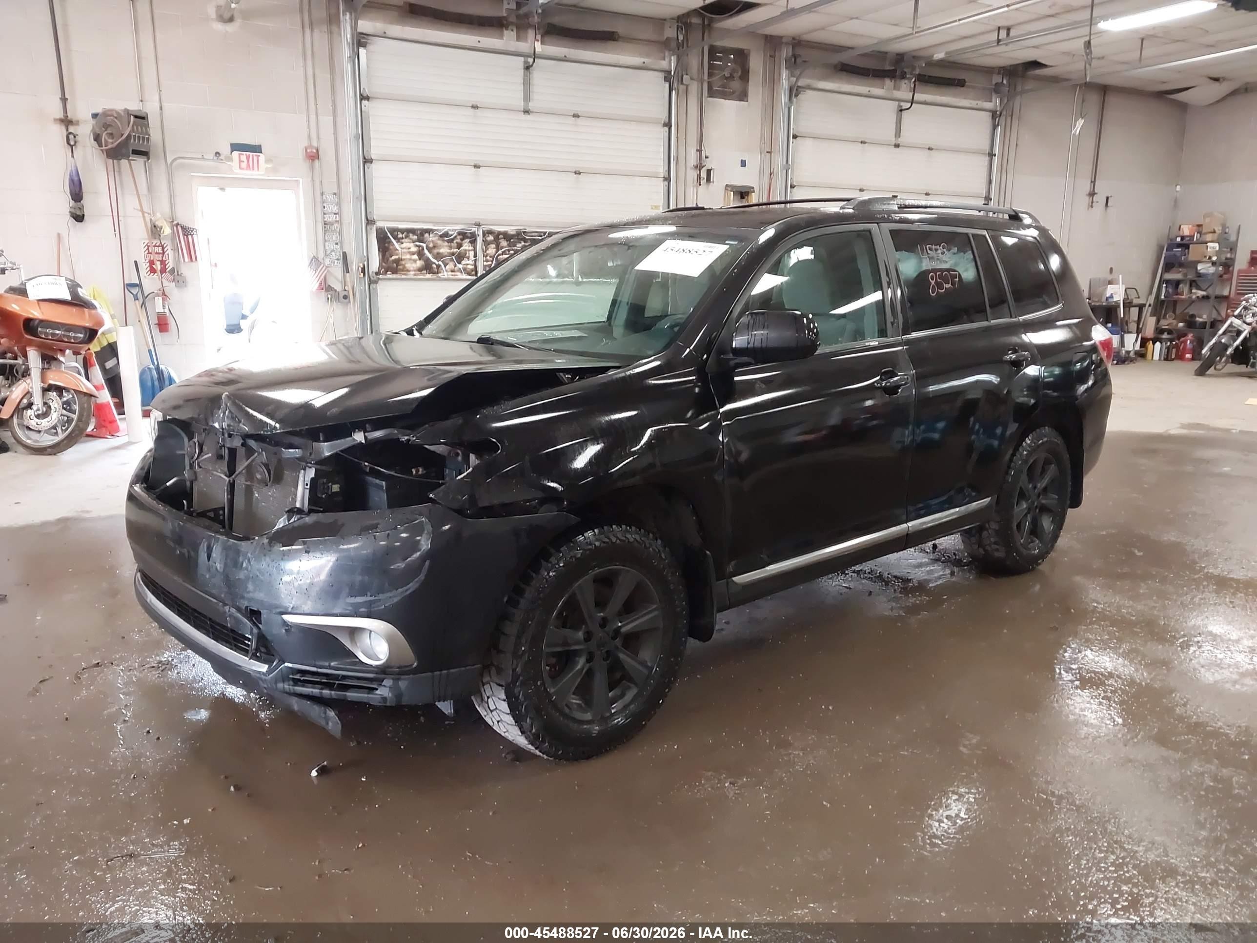 2013 Toyota Highlander Base Plus V6 Black vin: 5TDBK3EH1DS203758