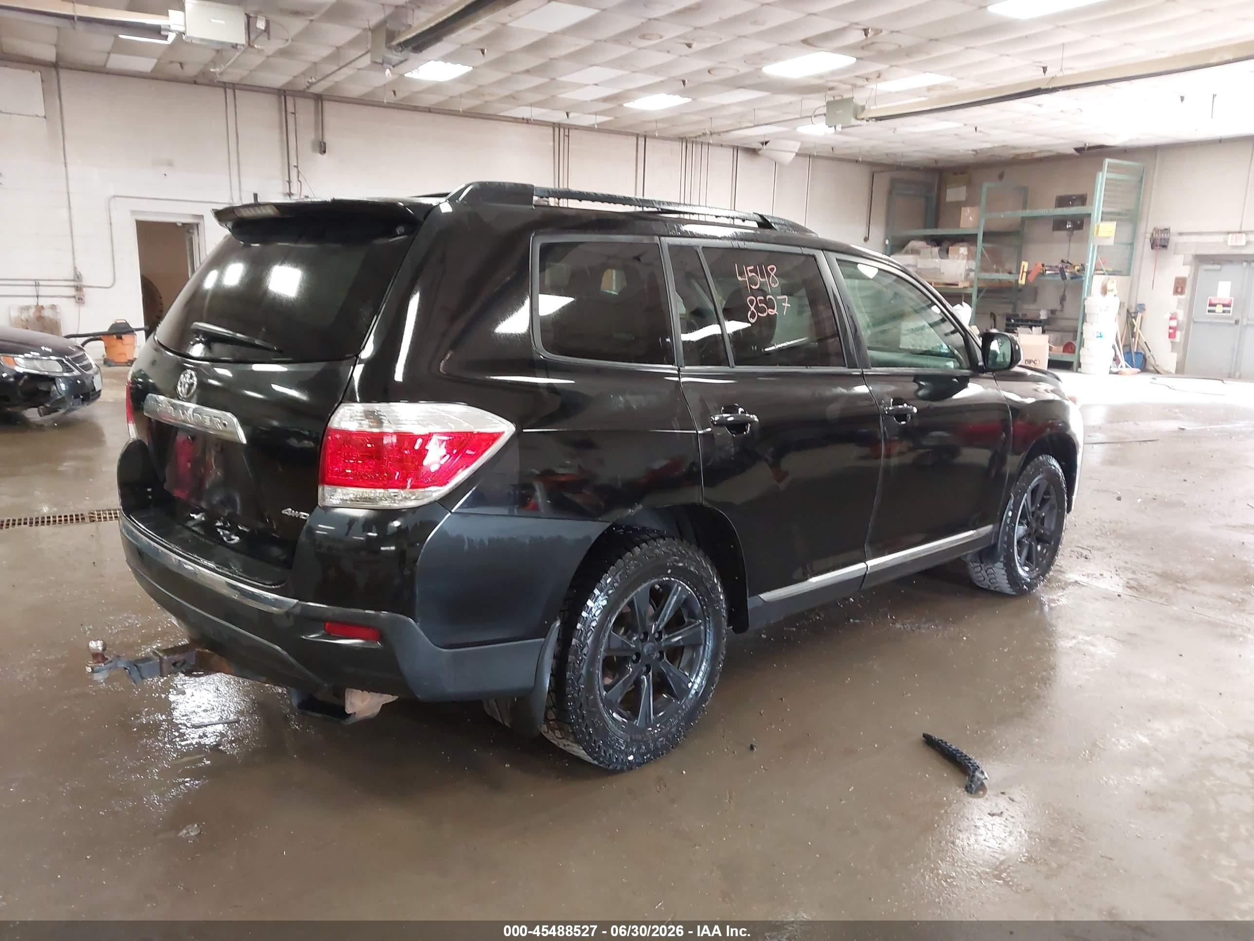2013 Toyota Highlander Base Plus V6 Black vin: 5TDBK3EH1DS203758