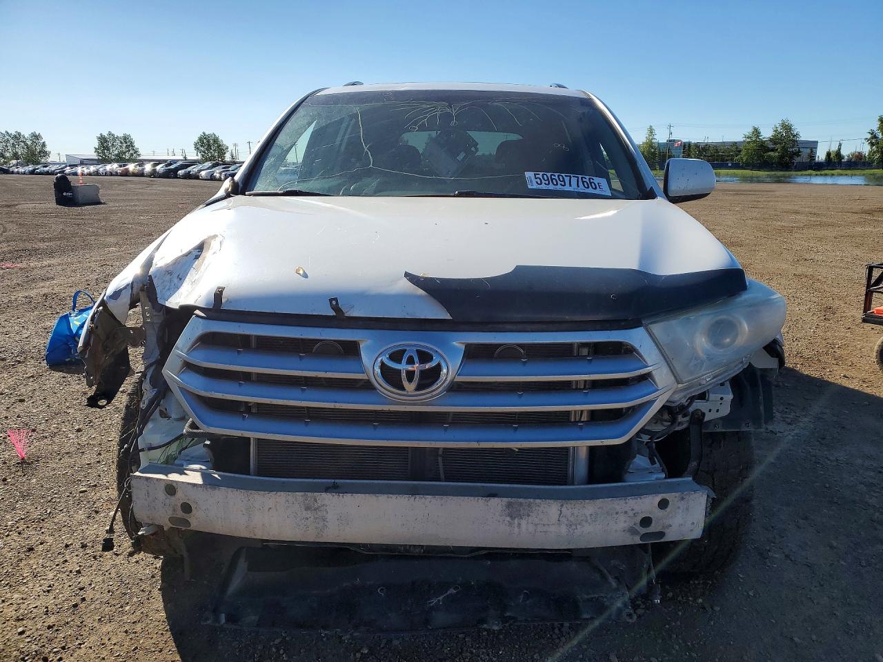 2013 Toyota Highlander Белый vin: 5TDBK3EH1DS207972