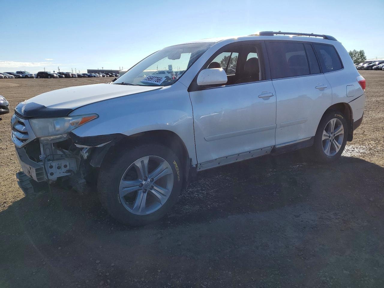2013 Toyota Highlander White vin: 5TDBK3EH1DS207972
