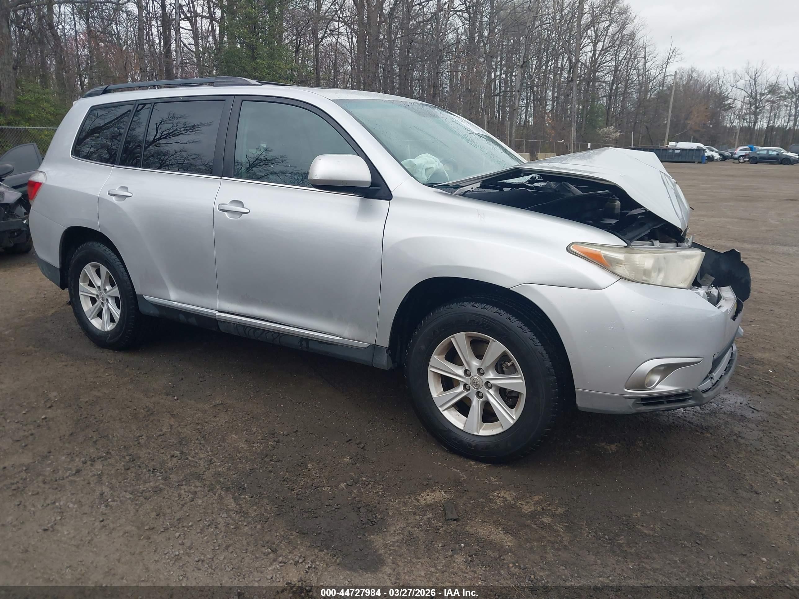 2013 Toyota Highlander Se V6 Silver vin: 5TDBK3EH1DS222634
