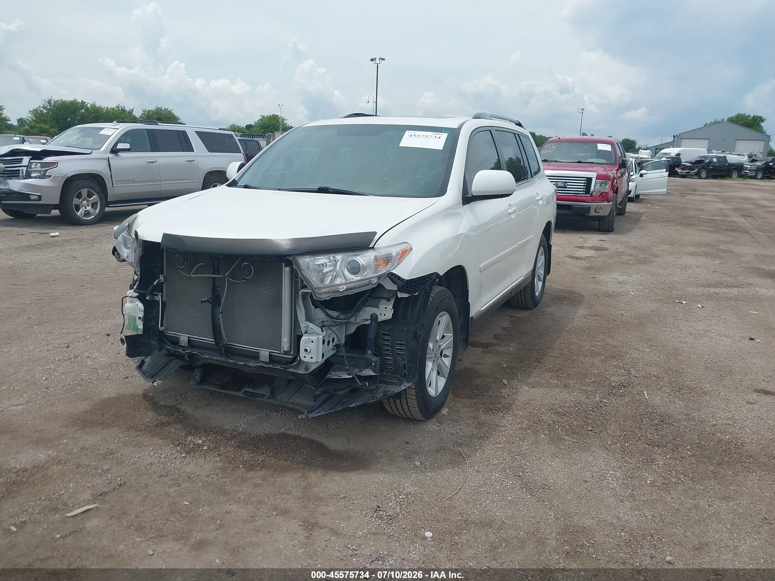 2013 Toyota Highlander Se V6 White vin: 5TDBK3EH1DS253351