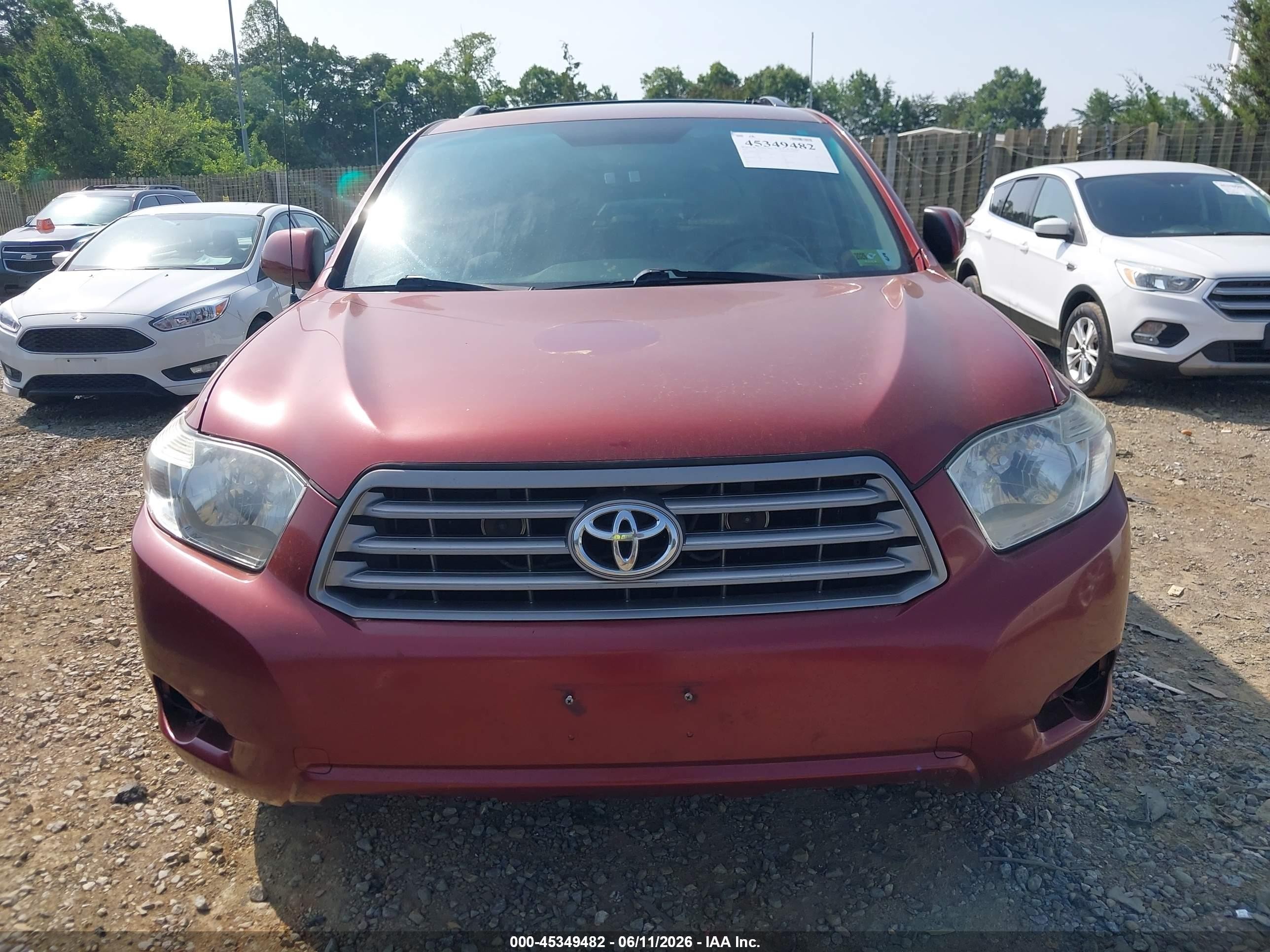 2010 Toyota Highlander Base V6 Maroon vin: 5TDBK3EH2AS025578