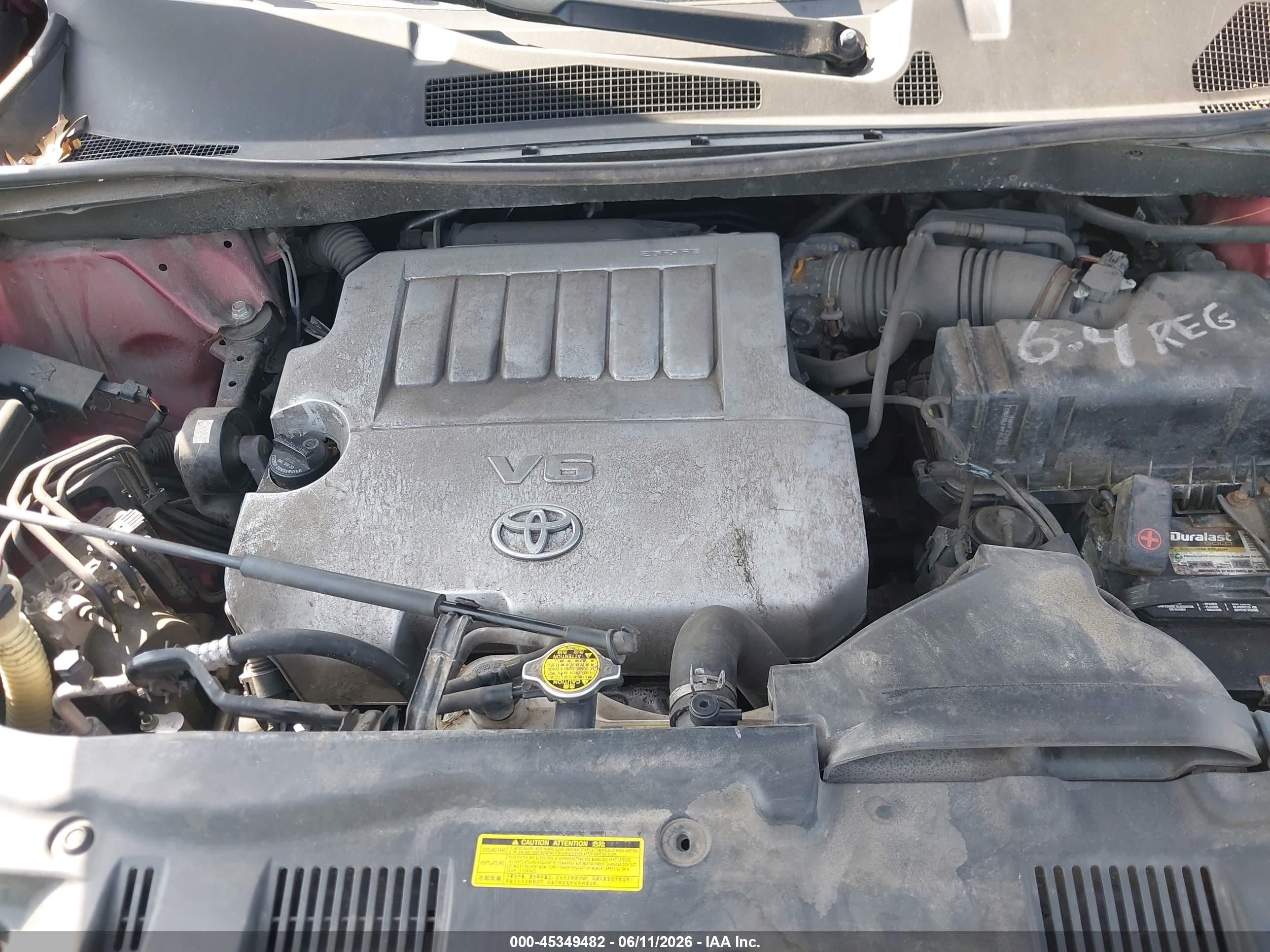 2010 Toyota Highlander Base V6 Maroon vin: 5TDBK3EH2AS025578