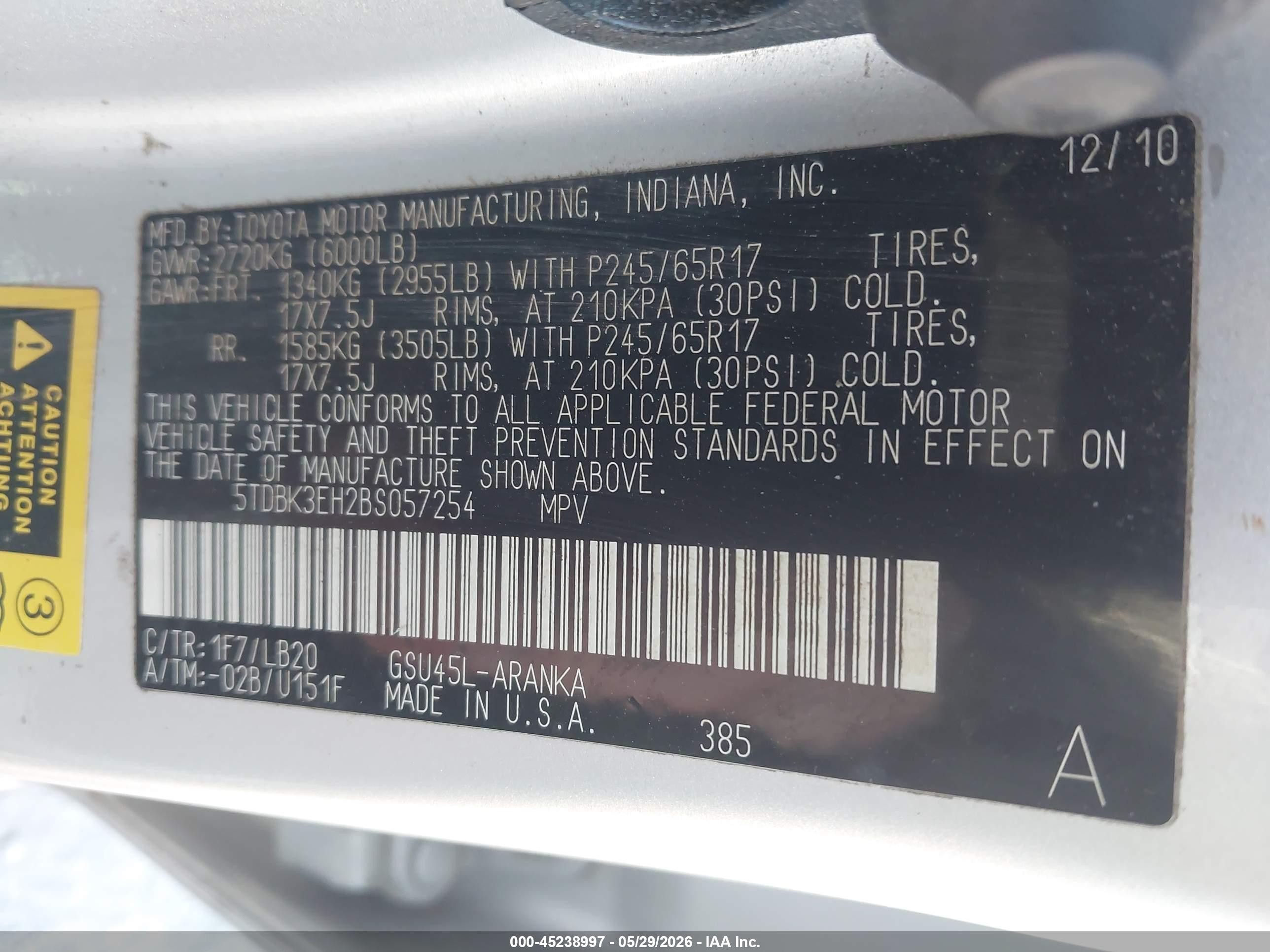 2011 Toyota Highlander Se V6 Silver vin: 5TDBK3EH2BS057254