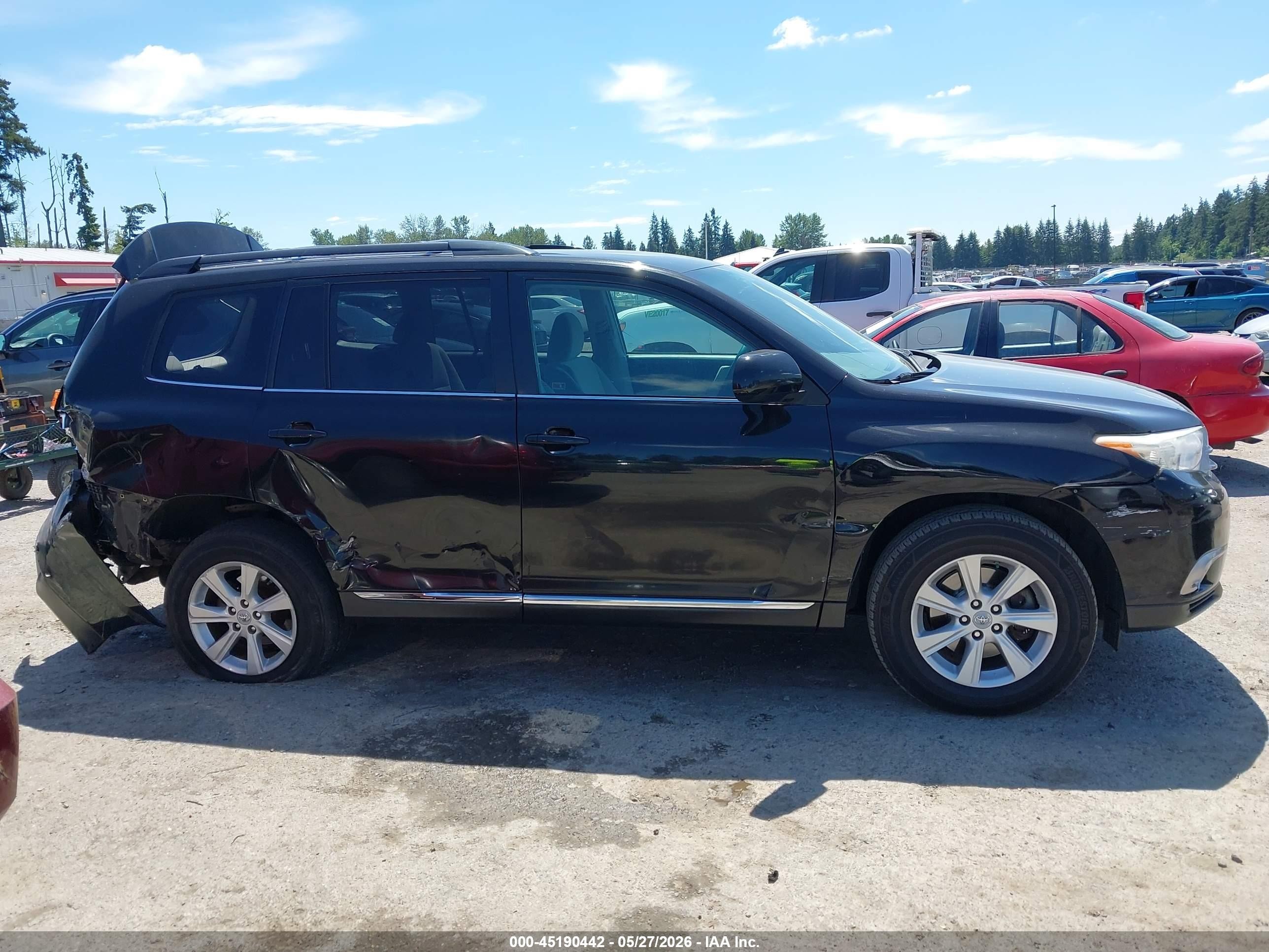 2011 Toyota Highlander Base V6 Black vin: 5TDBK3EH2BS063734