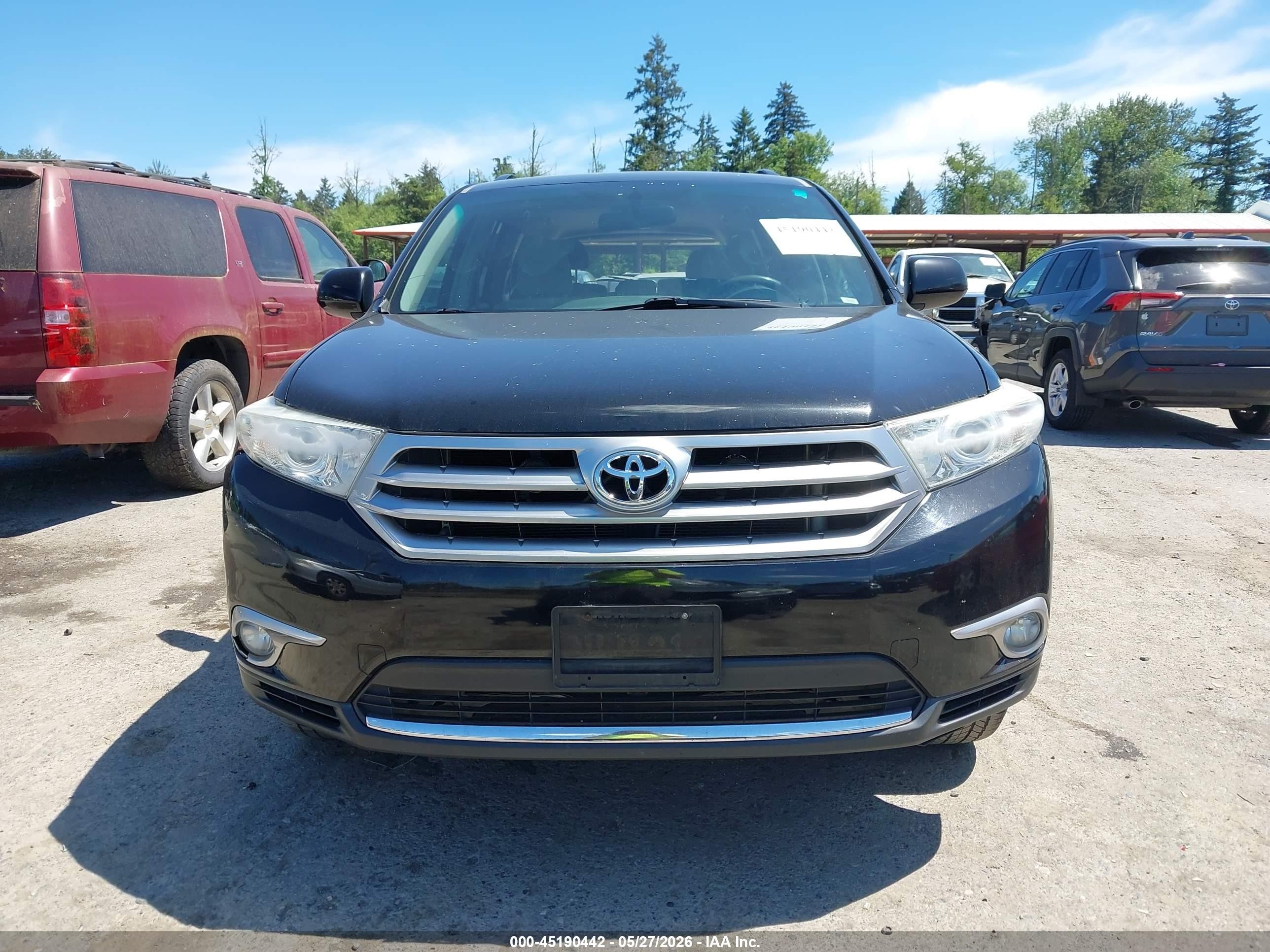 2011 Toyota Highlander Base V6 Black vin: 5TDBK3EH2BS063734