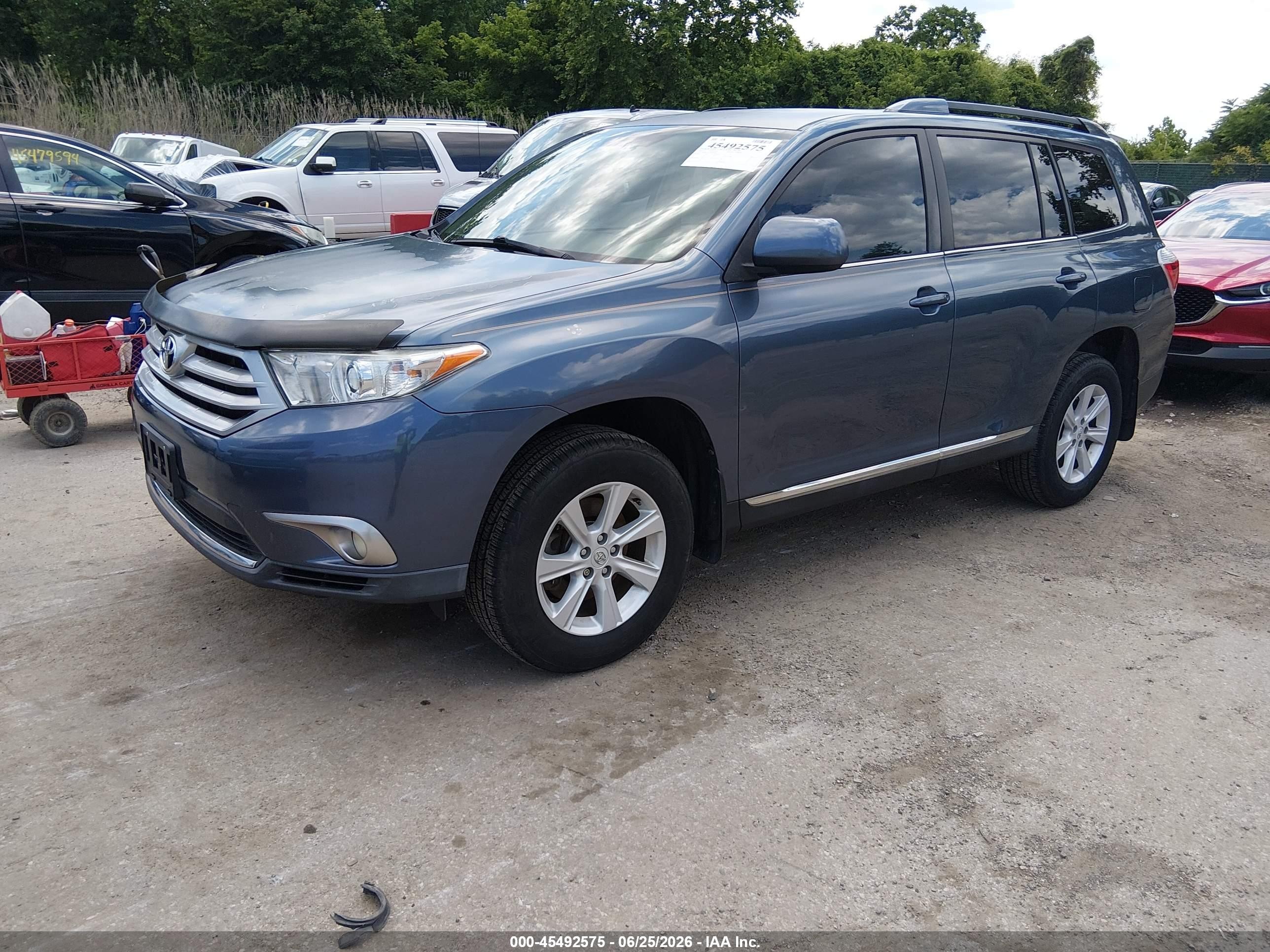 2011 Toyota Highlander Base V6 Blue vin: 5TDBK3EH2BS076838