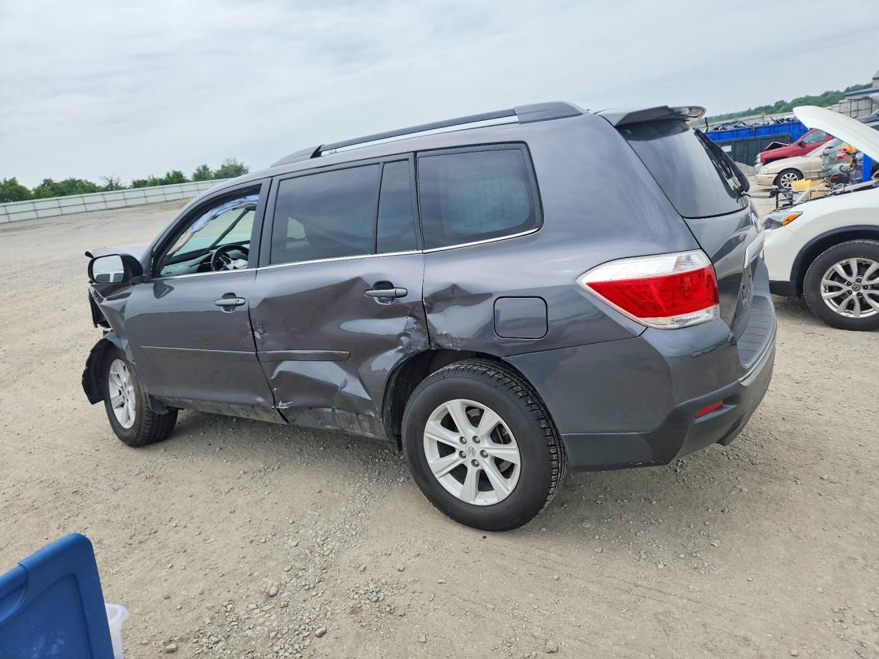 2012 Toyota Highlander Se Серый vin: 5TDBK3EH2CS110343