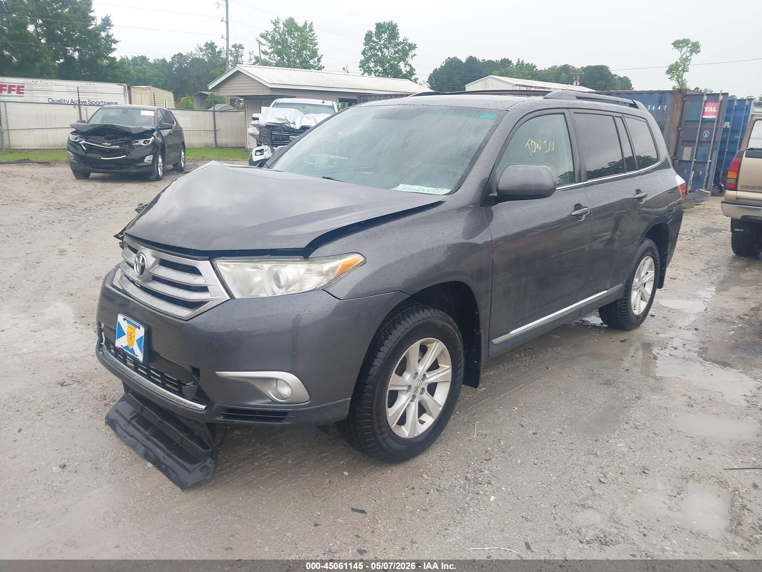 2012 Toyota Highlander V6 Gray vin: 5TDBK3EH2CS116336