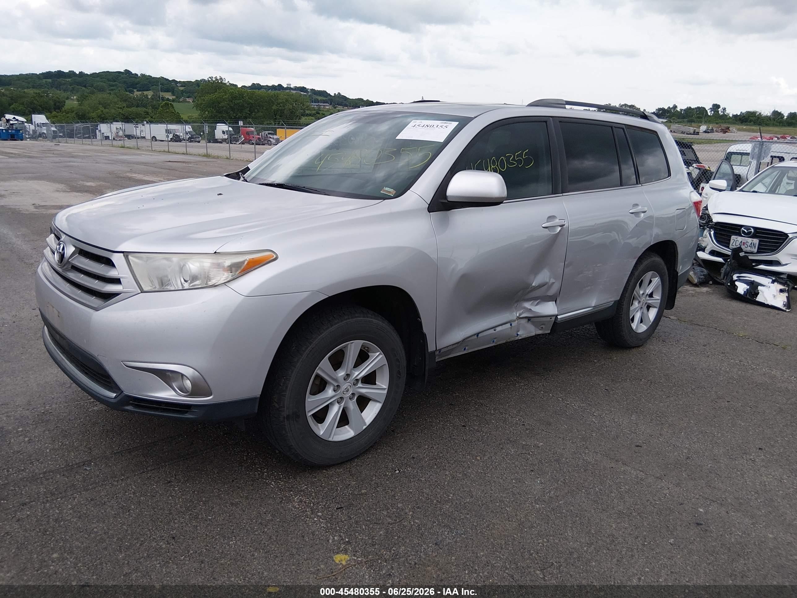 2012 Toyota Highlander Se V6 Silver vin: 5TDBK3EH2CS118359