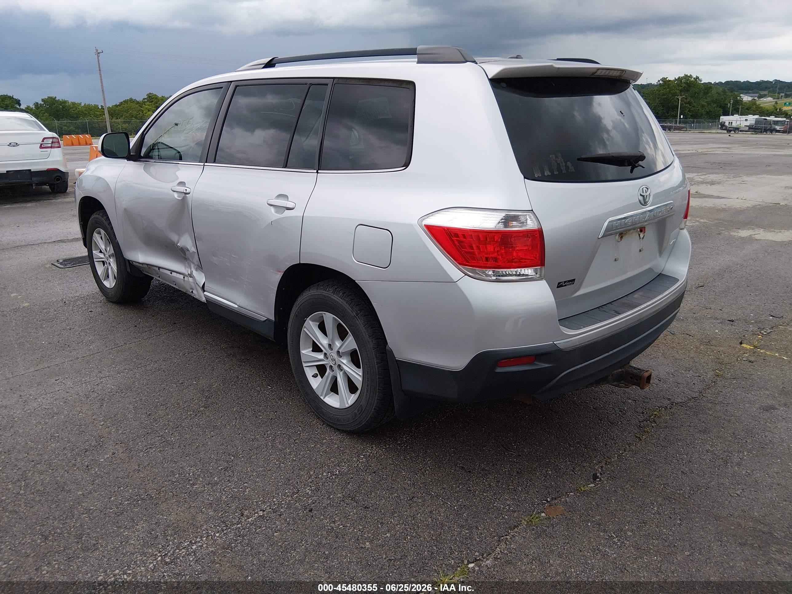 2012 Toyota Highlander Se V6 Silver vin: 5TDBK3EH2CS118359