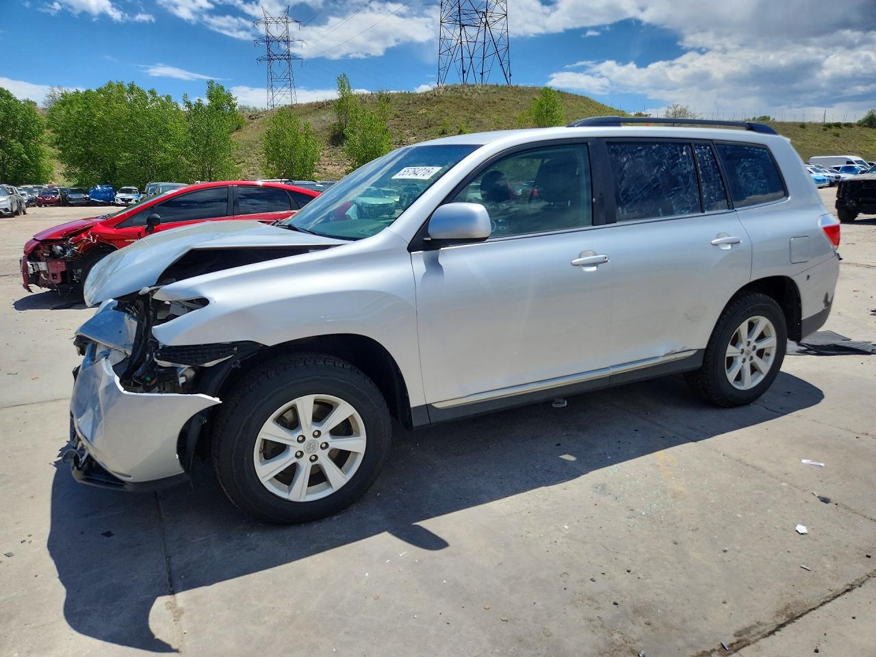 2012 Toyota Highlander Silver vin: 5TDBK3EH2CS119558