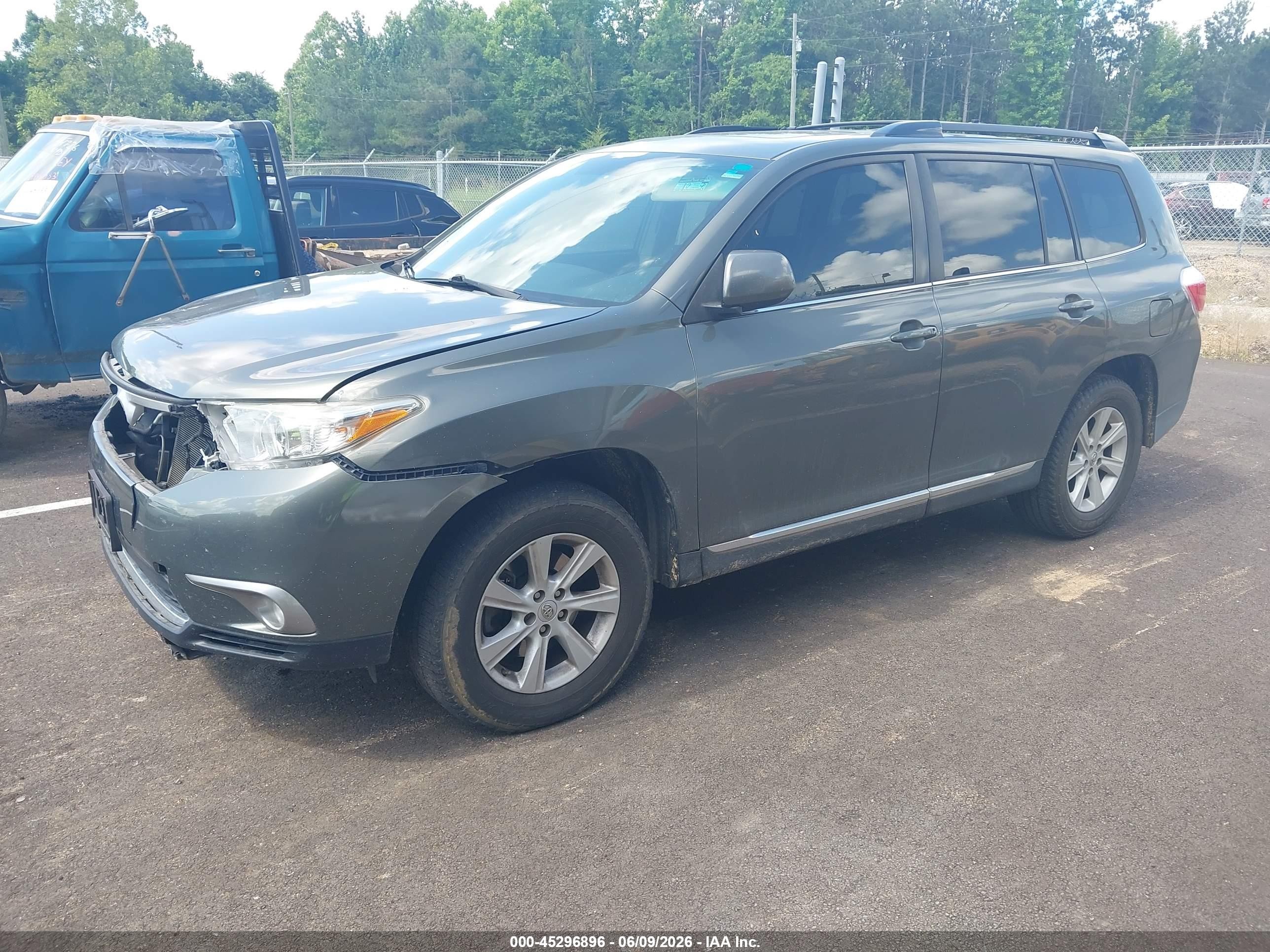 2012 Toyota Highlander Se V6 Green vin: 5TDBK3EH2CS133119