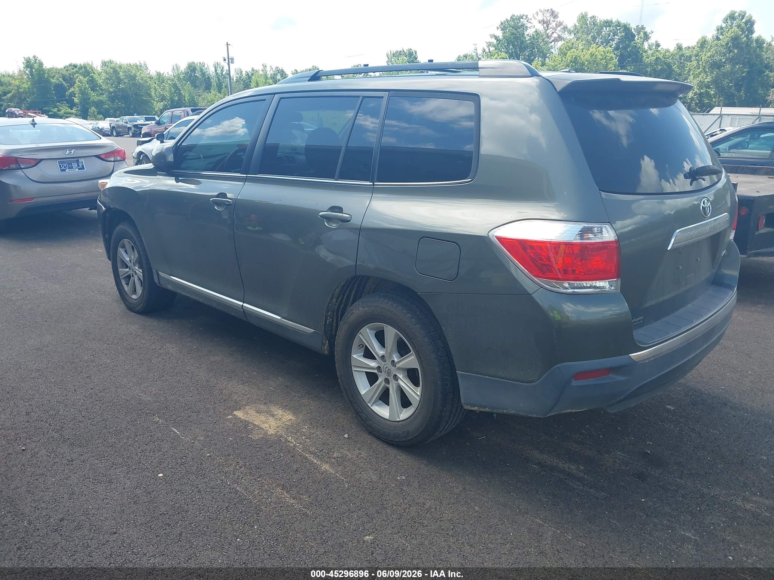 2012 Toyota Highlander Se V6 Green vin: 5TDBK3EH2CS133119