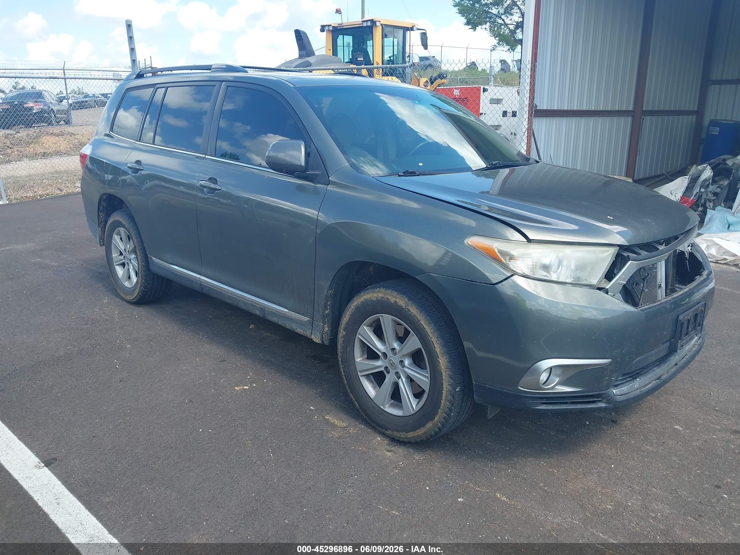 2012 Toyota Highlander Se V6 Green vin: 5TDBK3EH2CS133119