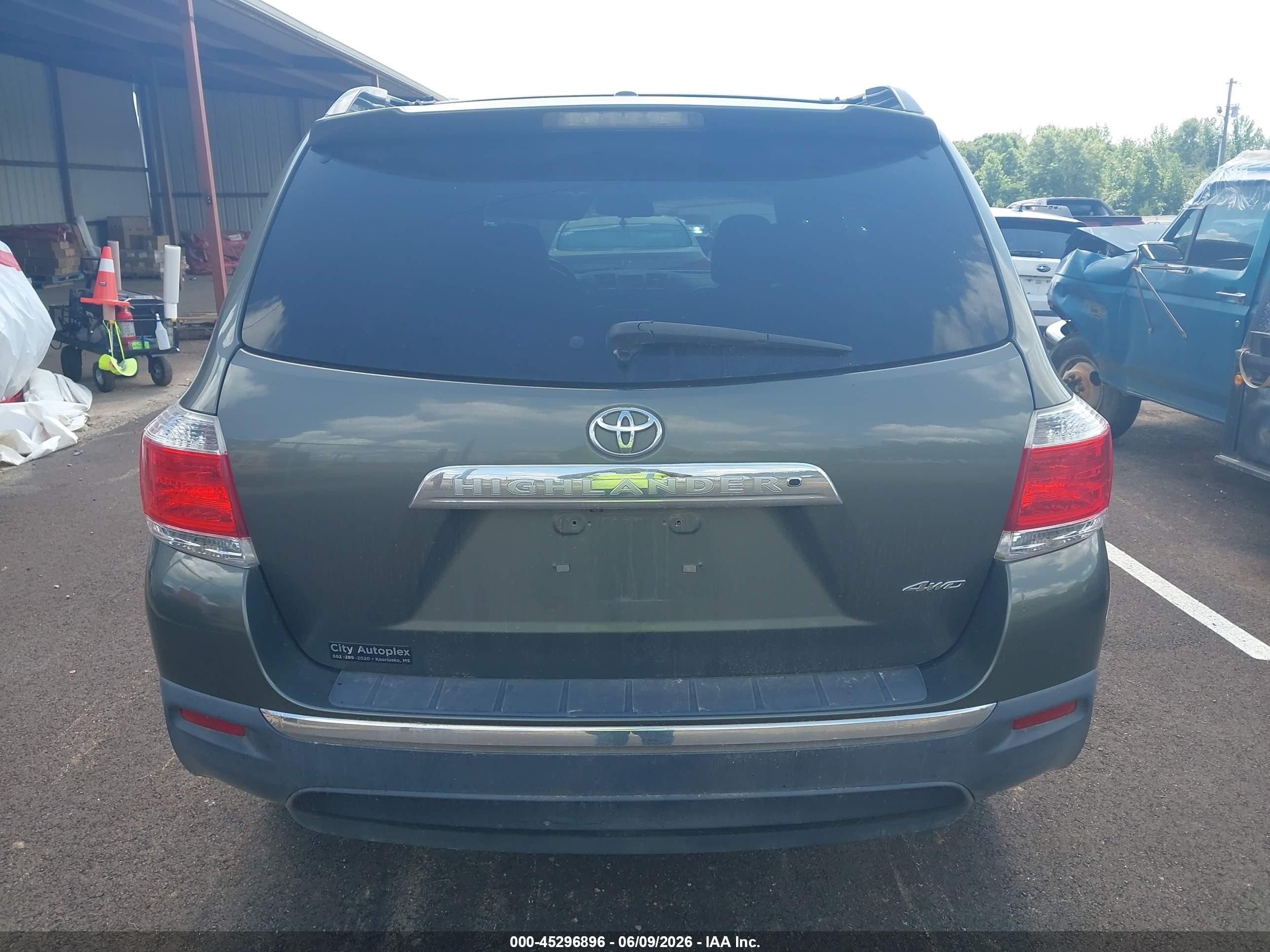 2012 Toyota Highlander Se V6 Green vin: 5TDBK3EH2CS133119