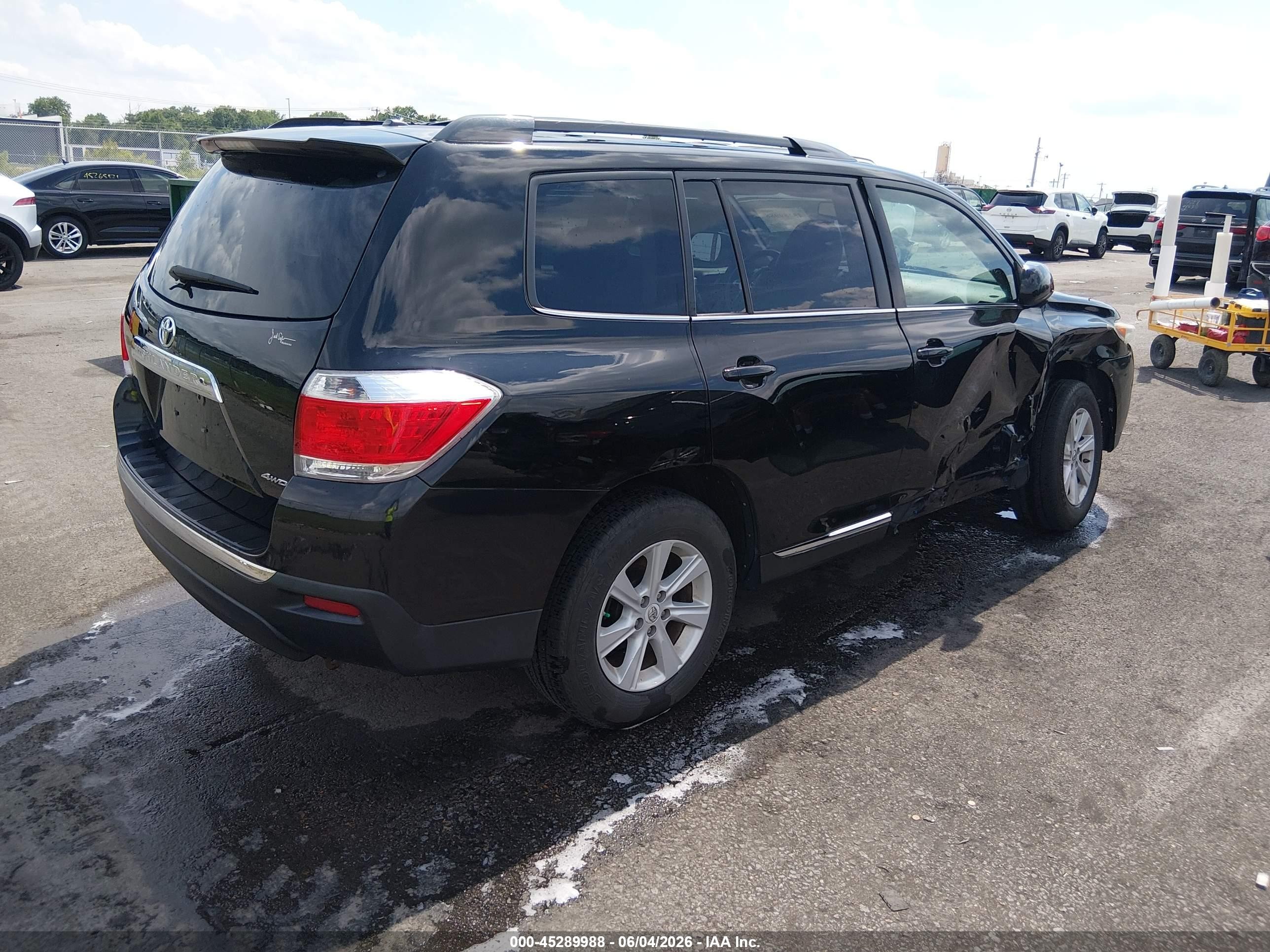 2012 Toyota Highlander Se V6 Black vin: 5TDBK3EH2CS135632