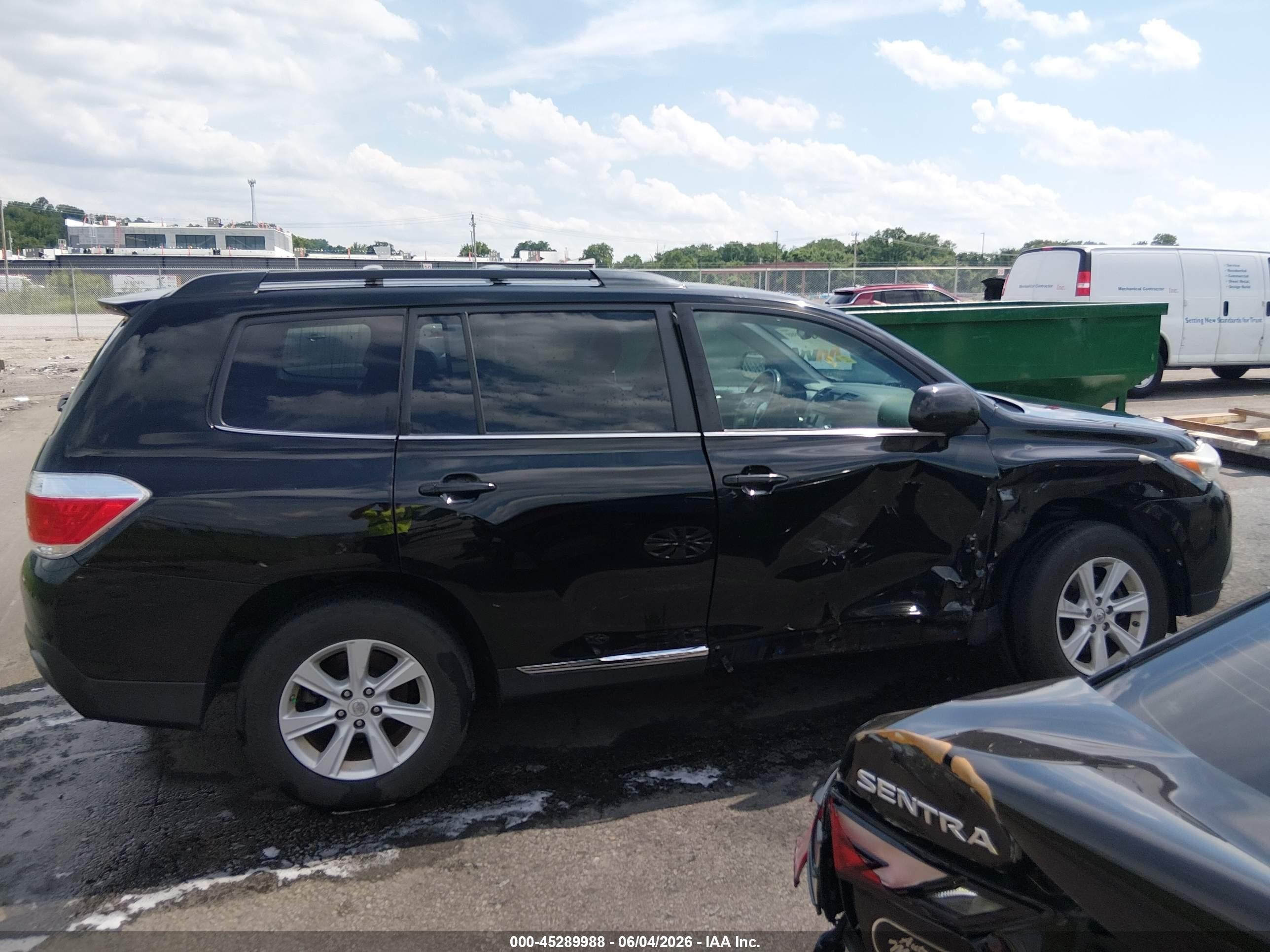 2012 Toyota Highlander Se V6 Black vin: 5TDBK3EH2CS135632