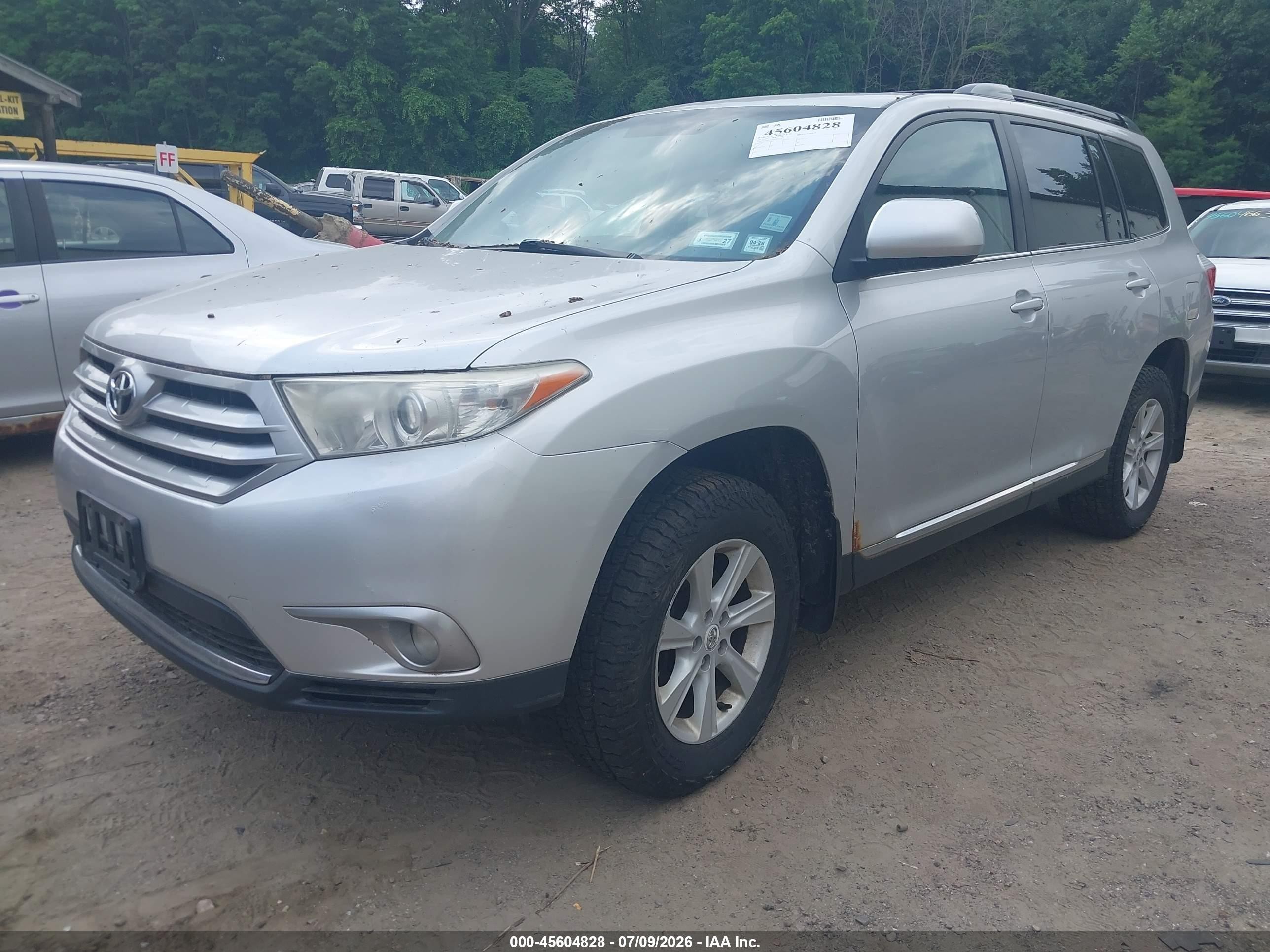 2012 Toyota Highlander Se V6 Silver vin: 5TDBK3EH2CS152463