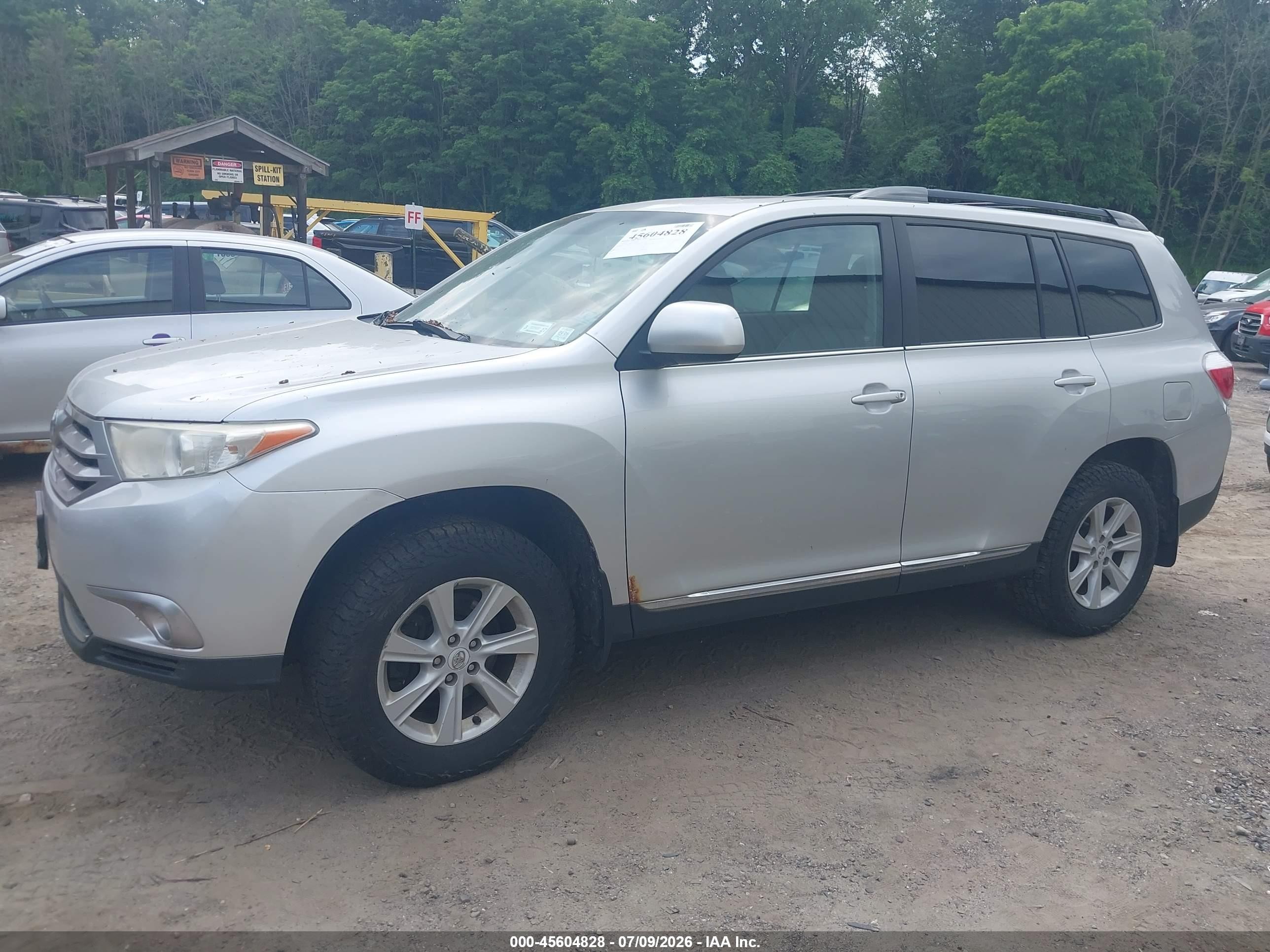 2012 Toyota Highlander Se V6 Silver vin: 5TDBK3EH2CS152463