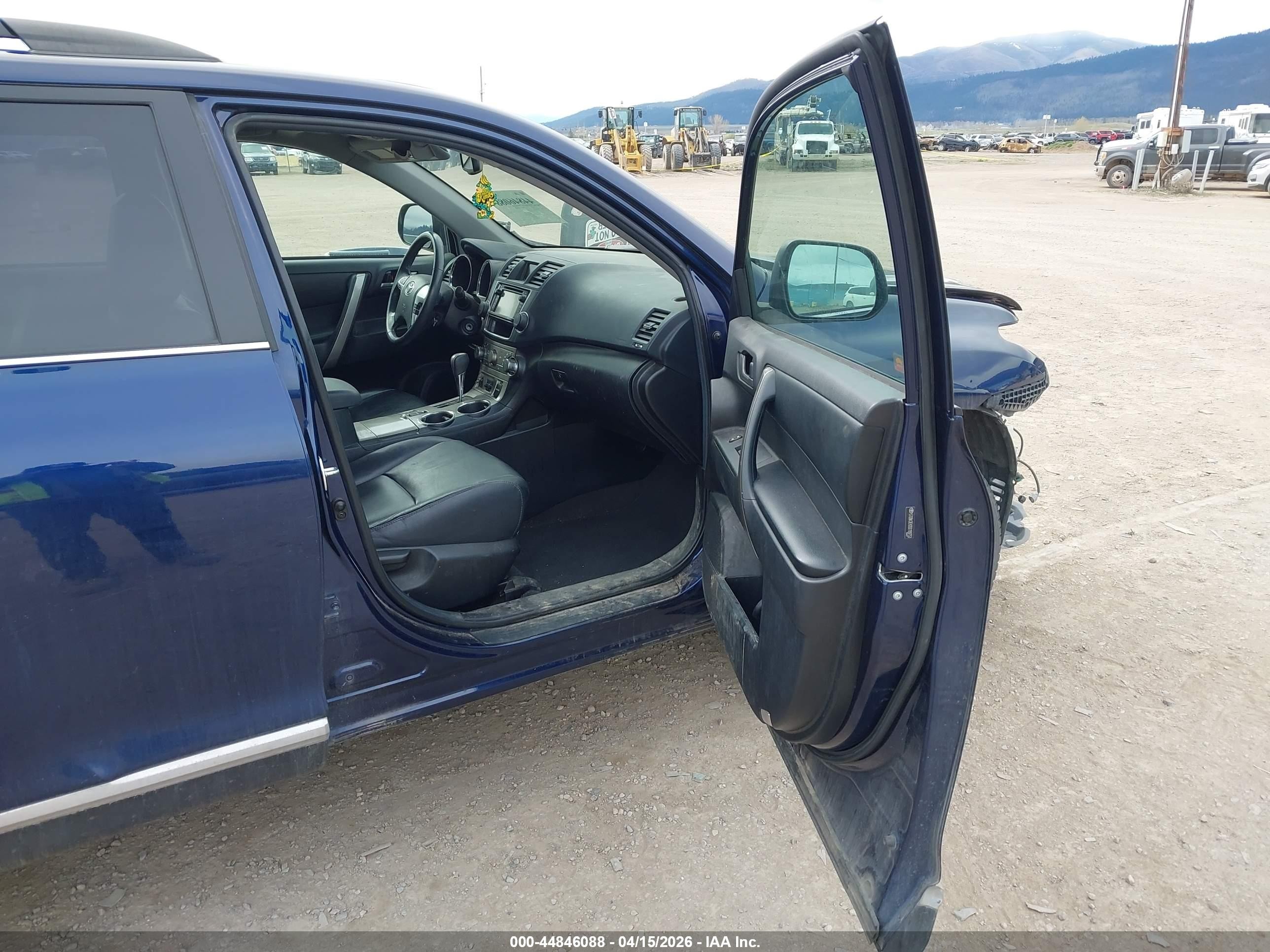 2013 Toyota Highlander Se V6 Blue vin: 5TDBK3EH2DS199753