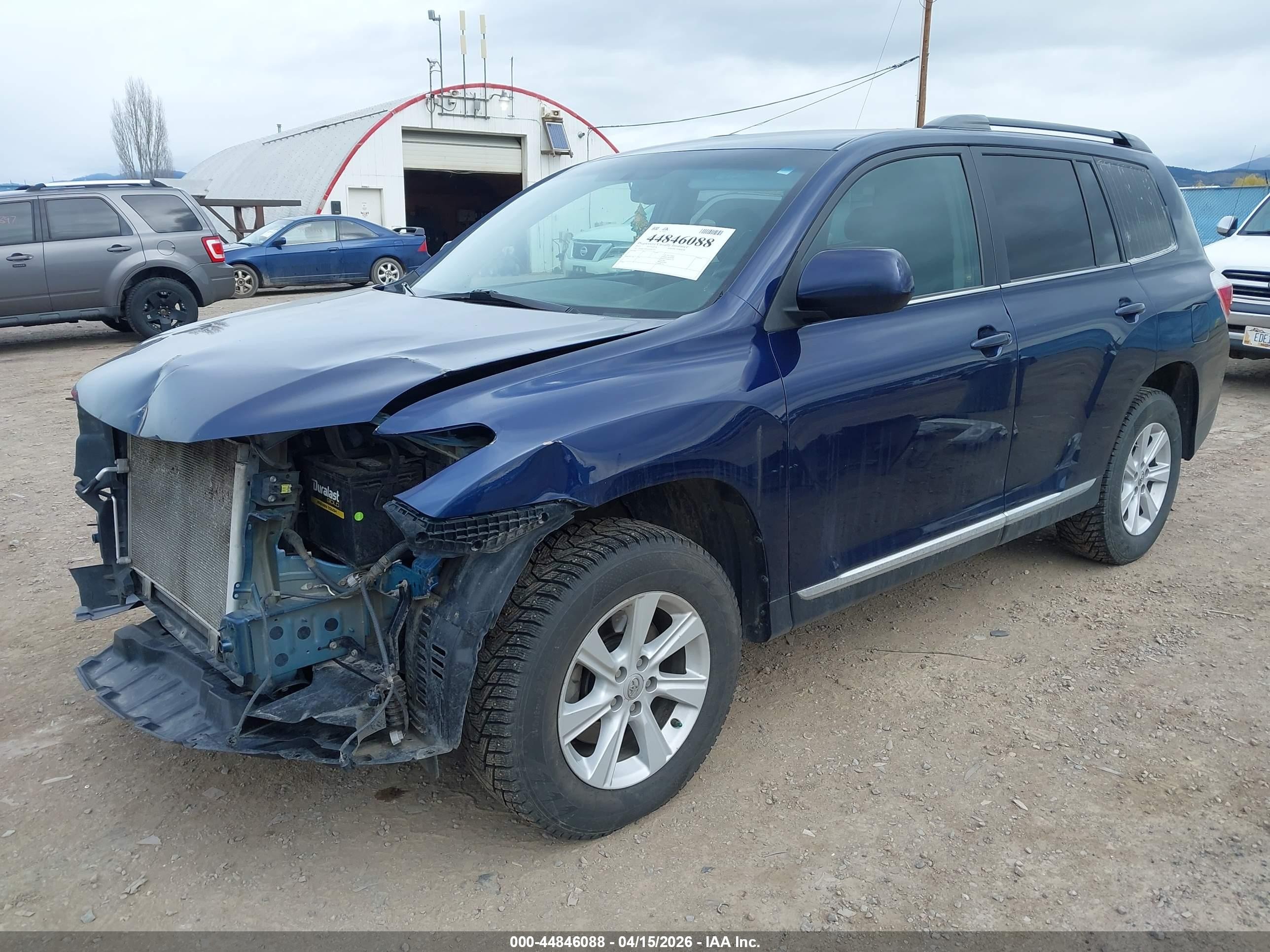 2013 Toyota Highlander Se V6 Blue vin: 5TDBK3EH2DS199753