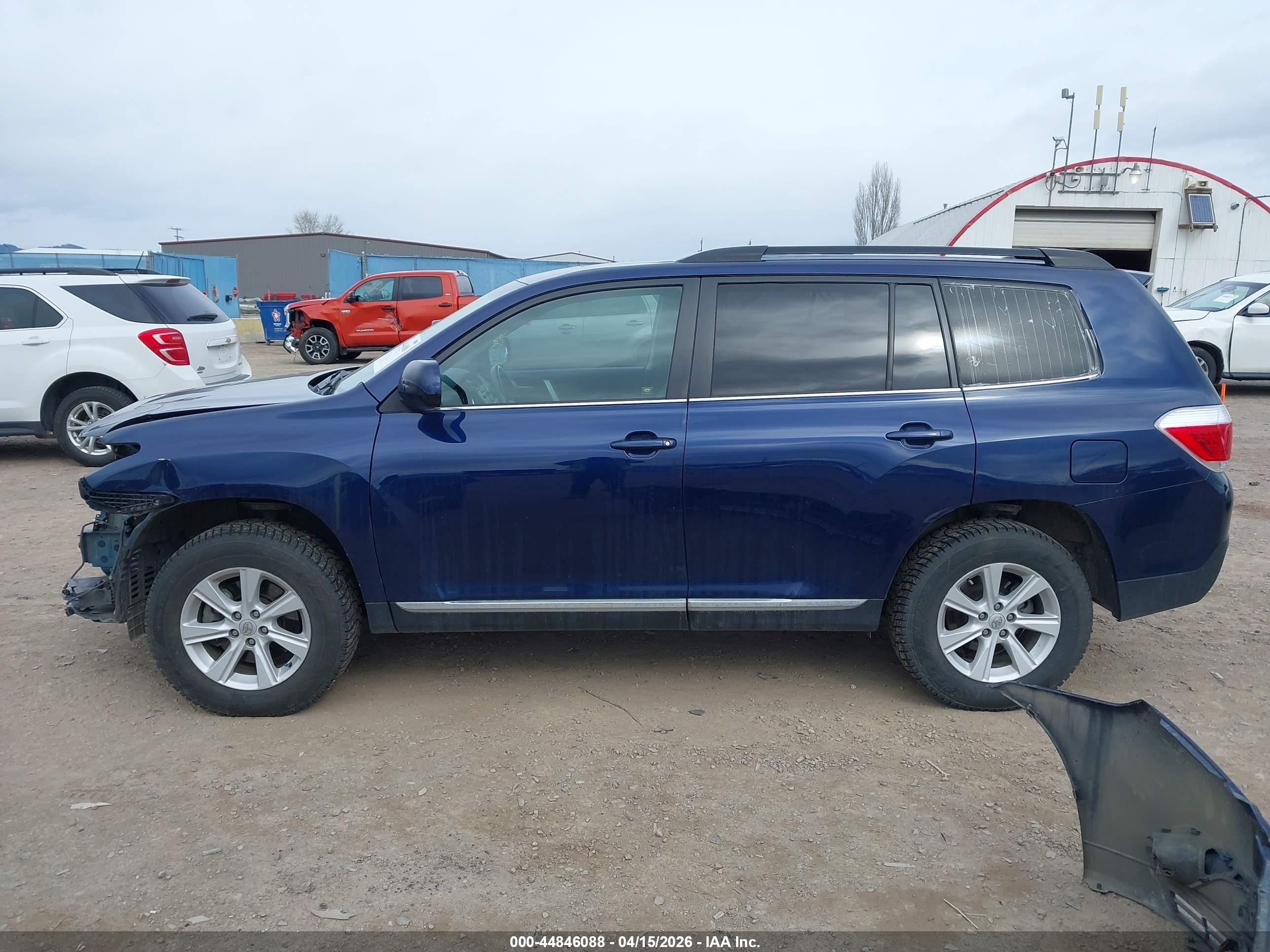 2013 Toyota Highlander Se V6 Blue vin: 5TDBK3EH2DS199753