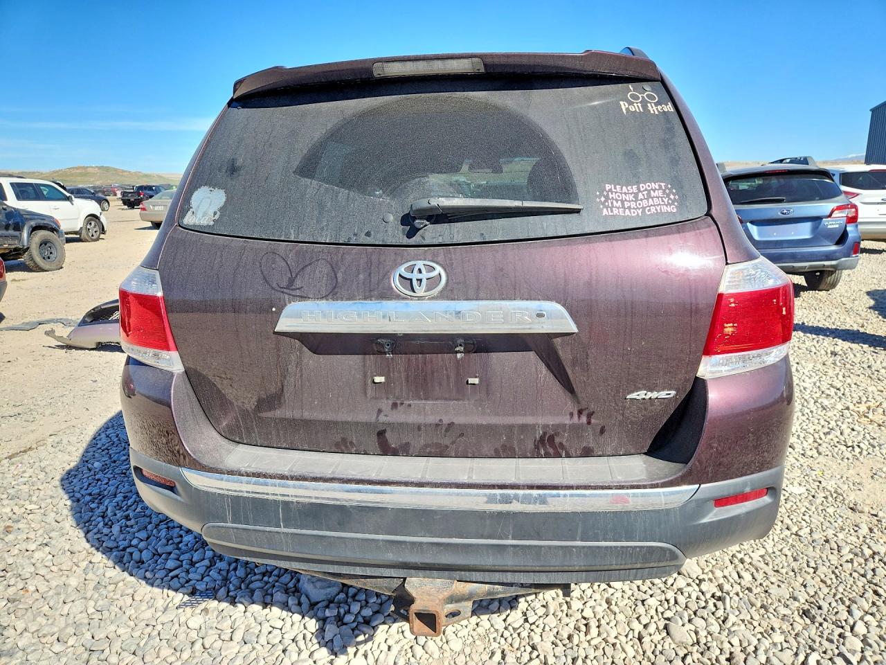 2013 Toyota Highlander Plus Burgundy vin: 5TDBK3EH2DS218057