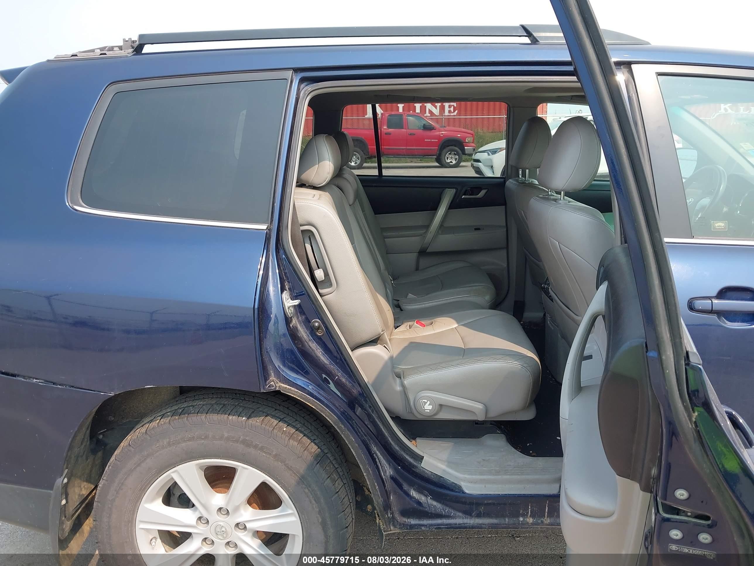 2013 Toyota Highlander Se V6 Синий vin: 5TDBK3EH2DS219290