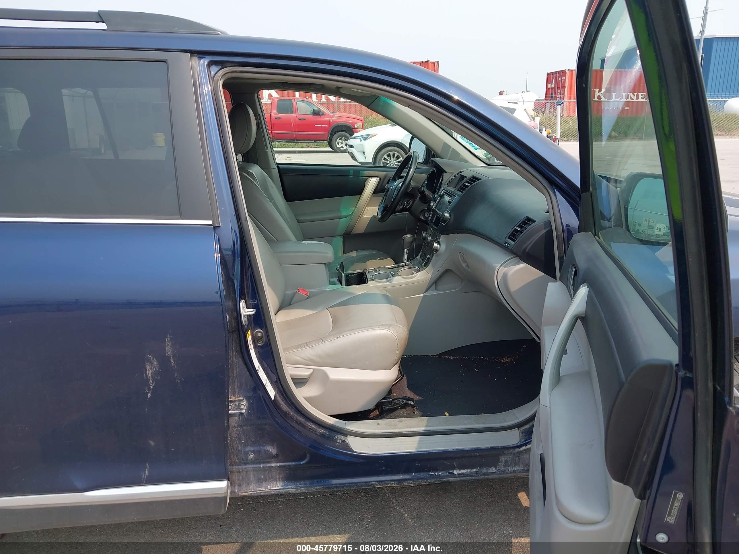 2013 Toyota Highlander Se V6 Синий vin: 5TDBK3EH2DS219290