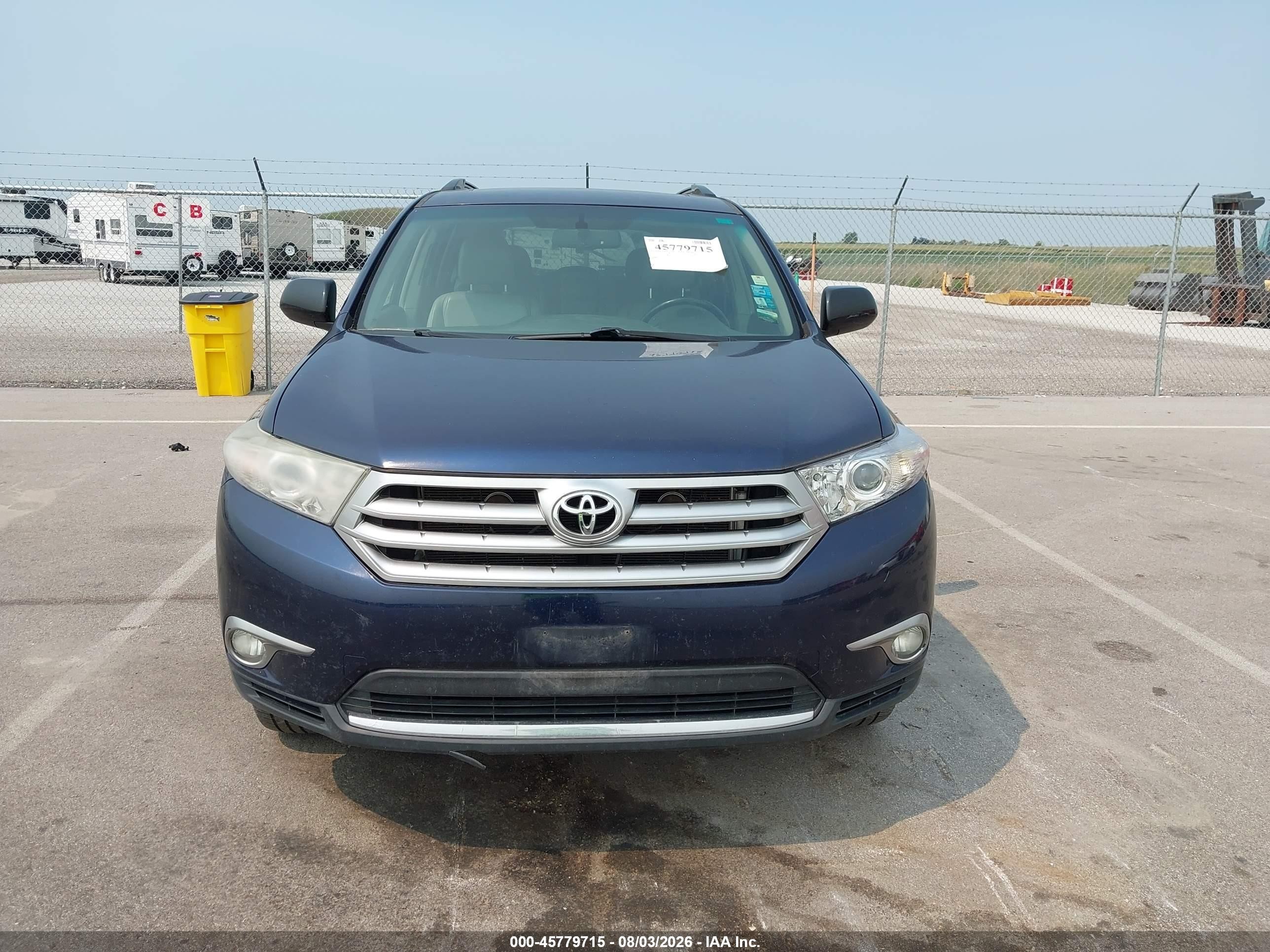 2013 Toyota Highlander Se V6 Синий vin: 5TDBK3EH2DS219290