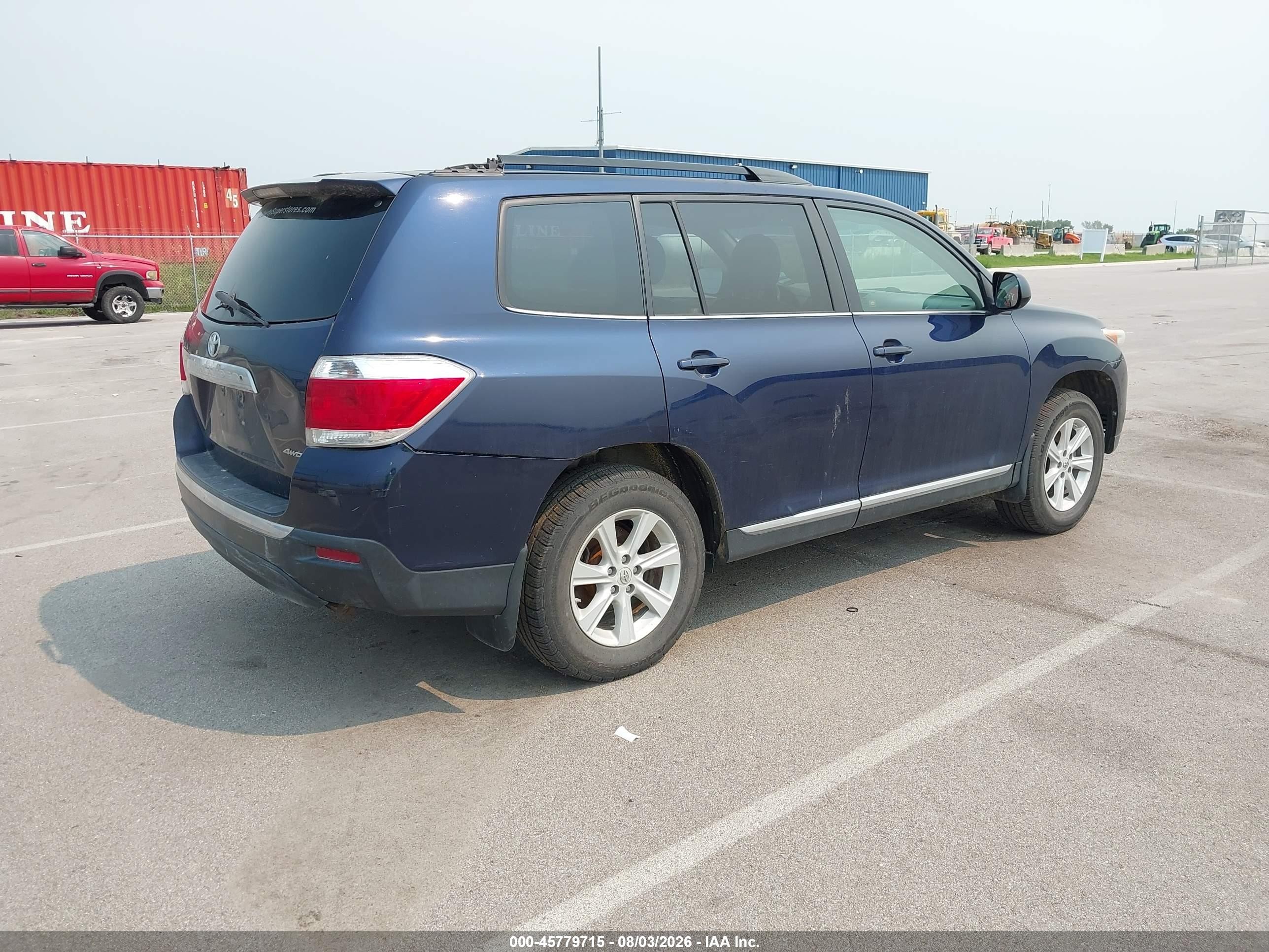 2013 Toyota Highlander Se V6 Синий vin: 5TDBK3EH2DS219290