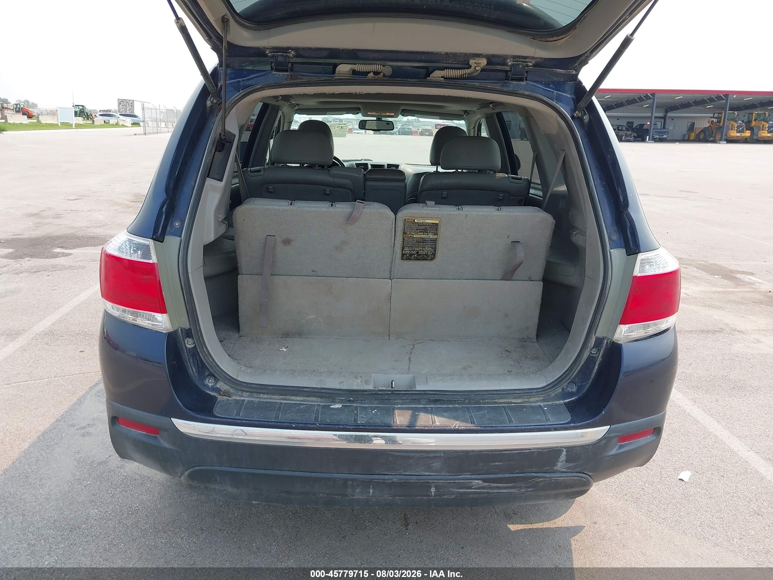2013 Toyota Highlander Se V6 Синий vin: 5TDBK3EH2DS219290