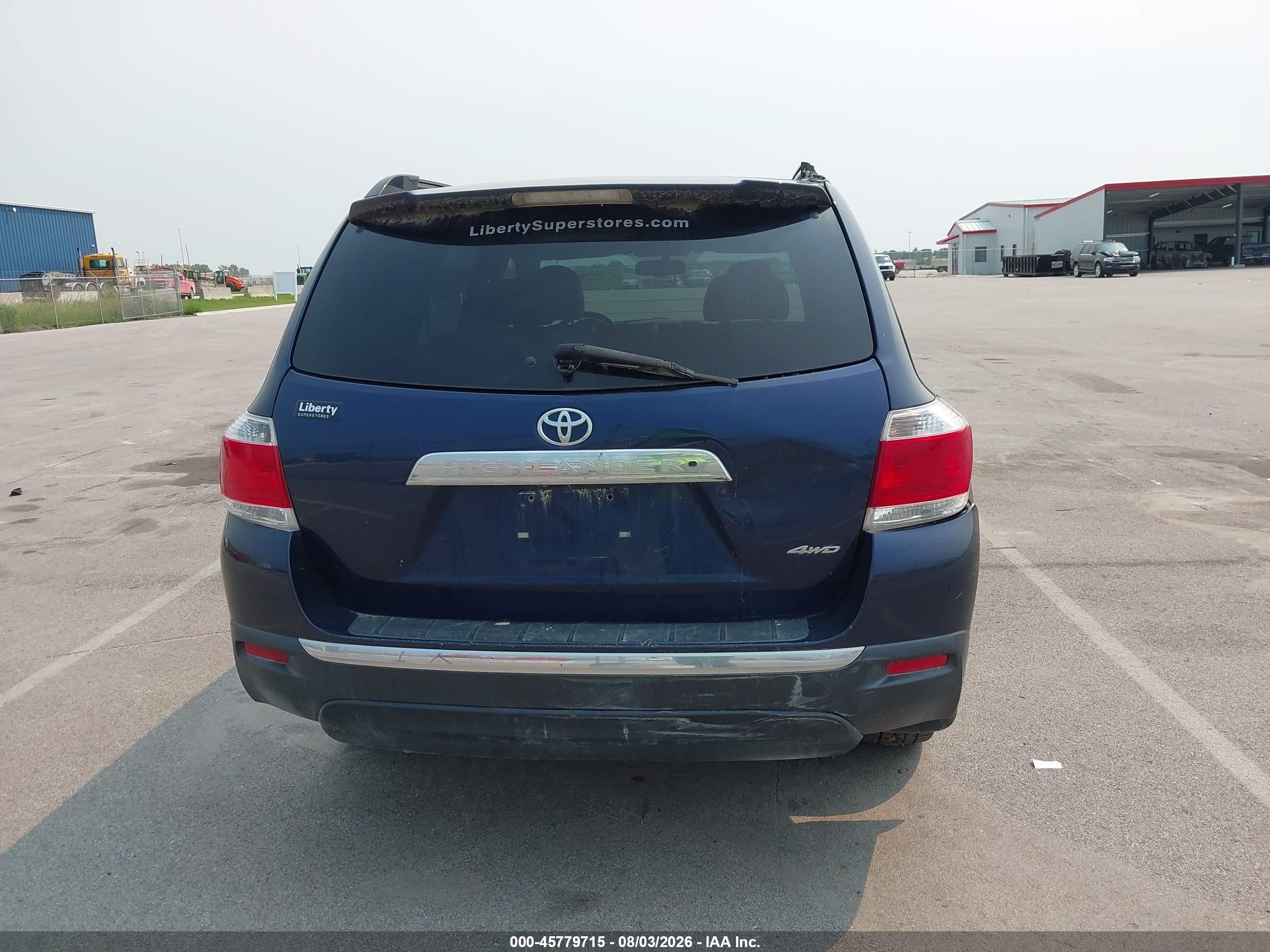 2013 Toyota Highlander Se V6 Синий vin: 5TDBK3EH2DS219290
