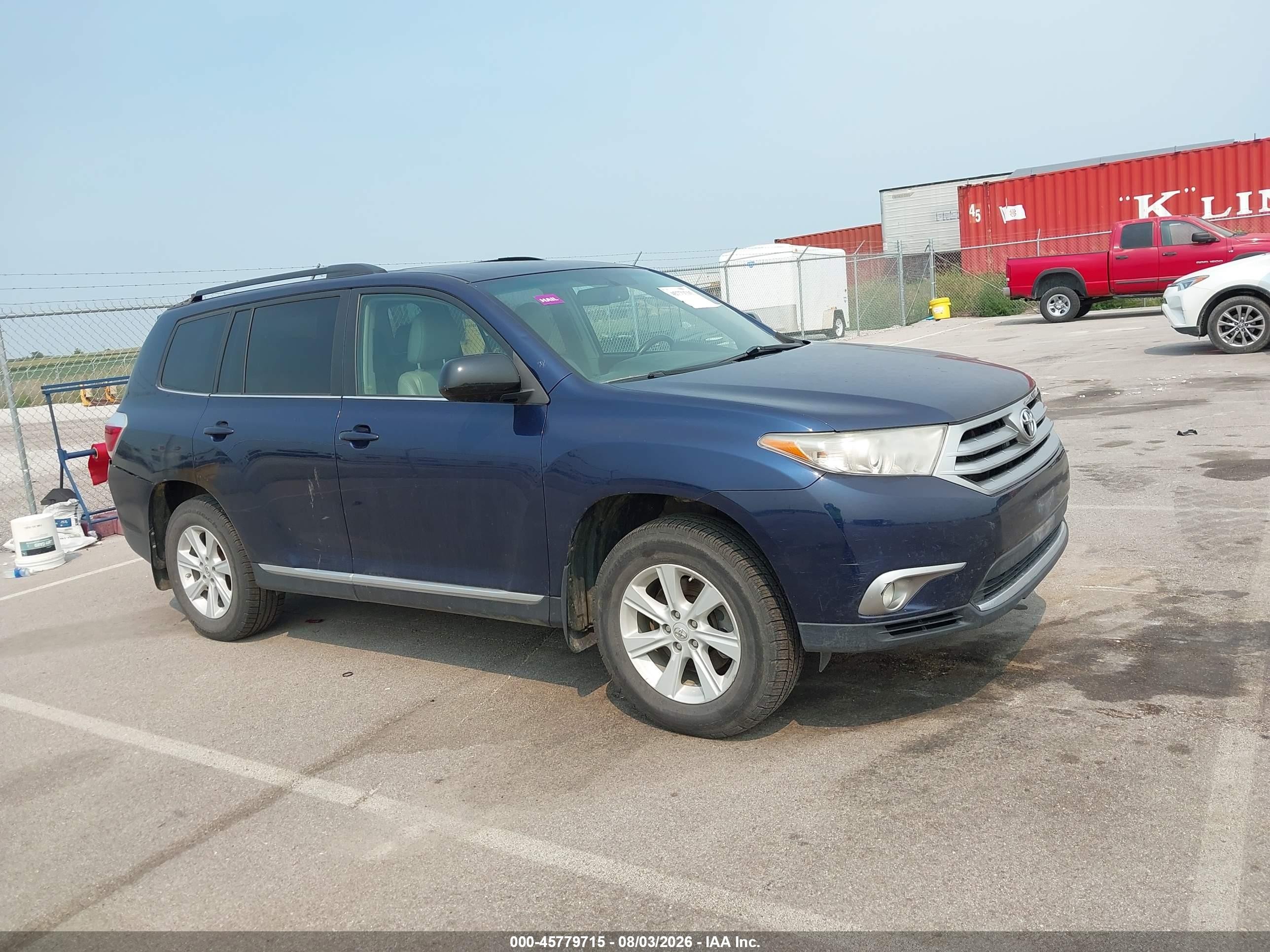 2013 Toyota Highlander Se V6 Синий vin: 5TDBK3EH2DS219290