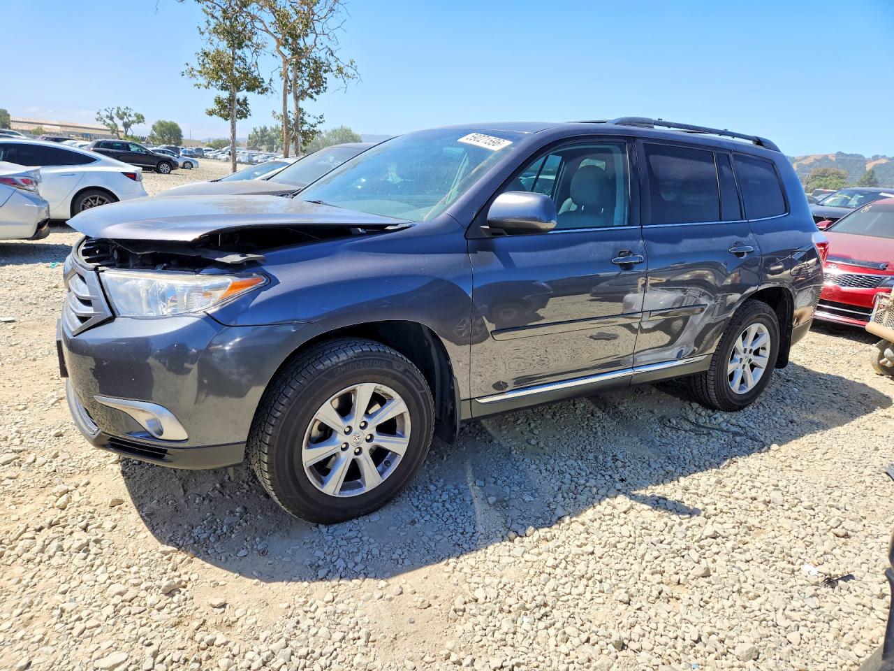 2013 Toyota Highlander Se Gray vin: 5TDBK3EH2DS230242