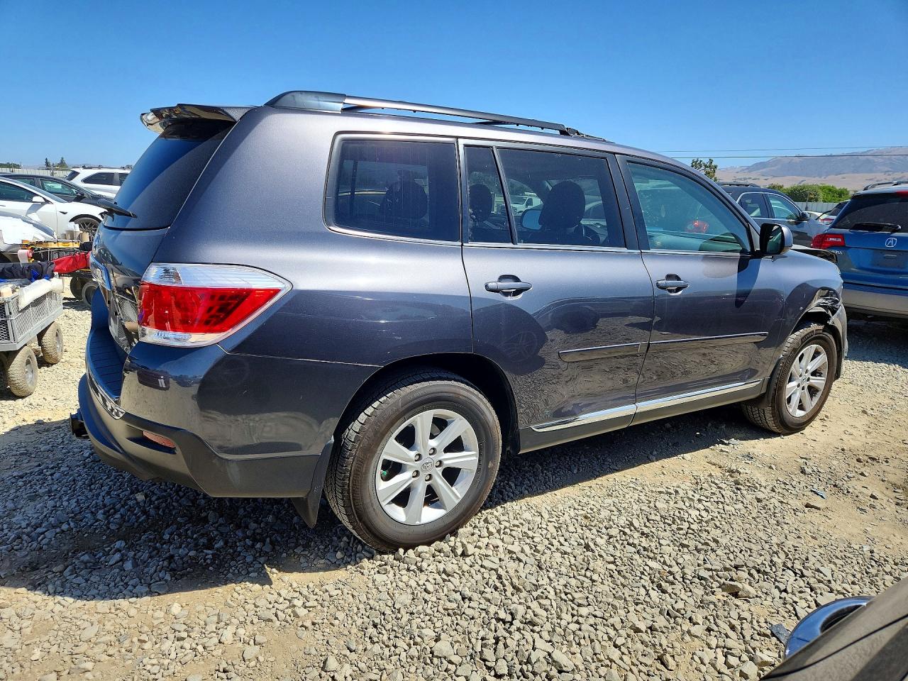2013 Toyota Highlander Se Gray vin: 5TDBK3EH2DS230242
