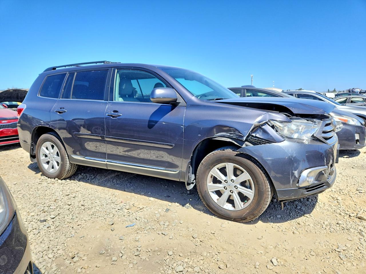 2013 Toyota Highlander Se Gray vin: 5TDBK3EH2DS230242
