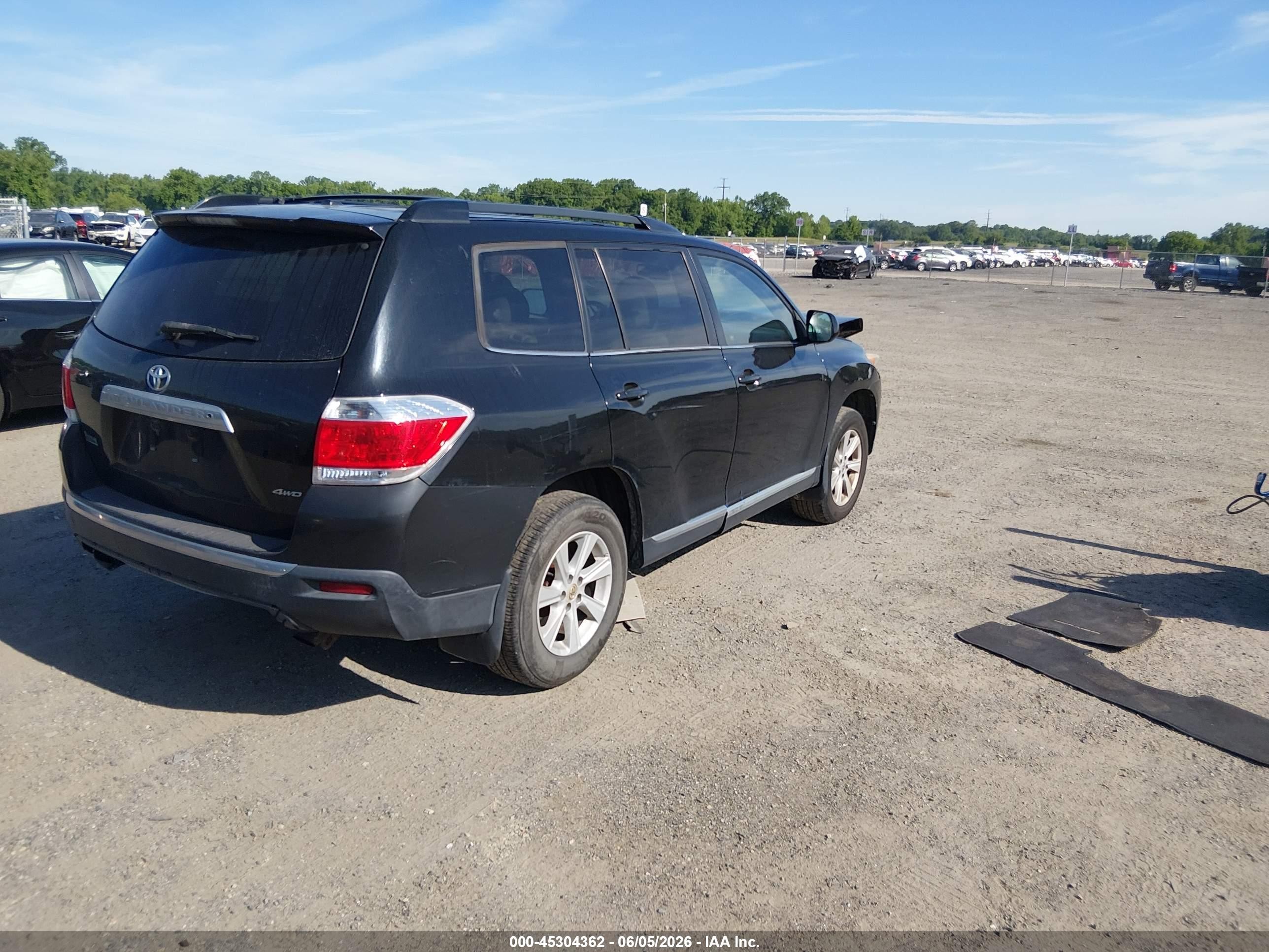 2013 Toyota Highlander Se V6 Black vin: 5TDBK3EH2DS239491