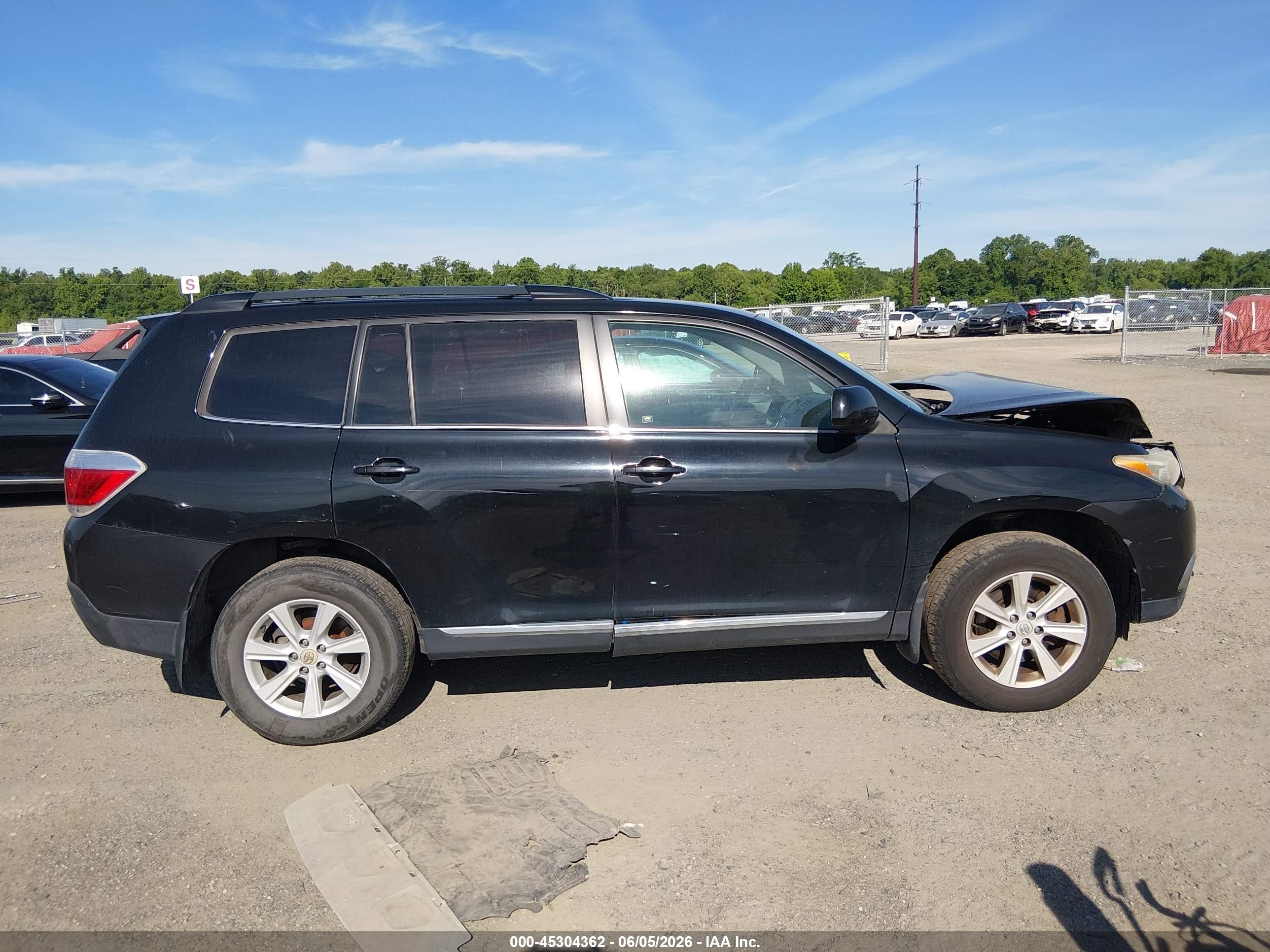 2013 Toyota Highlander Se V6 Black vin: 5TDBK3EH2DS239491