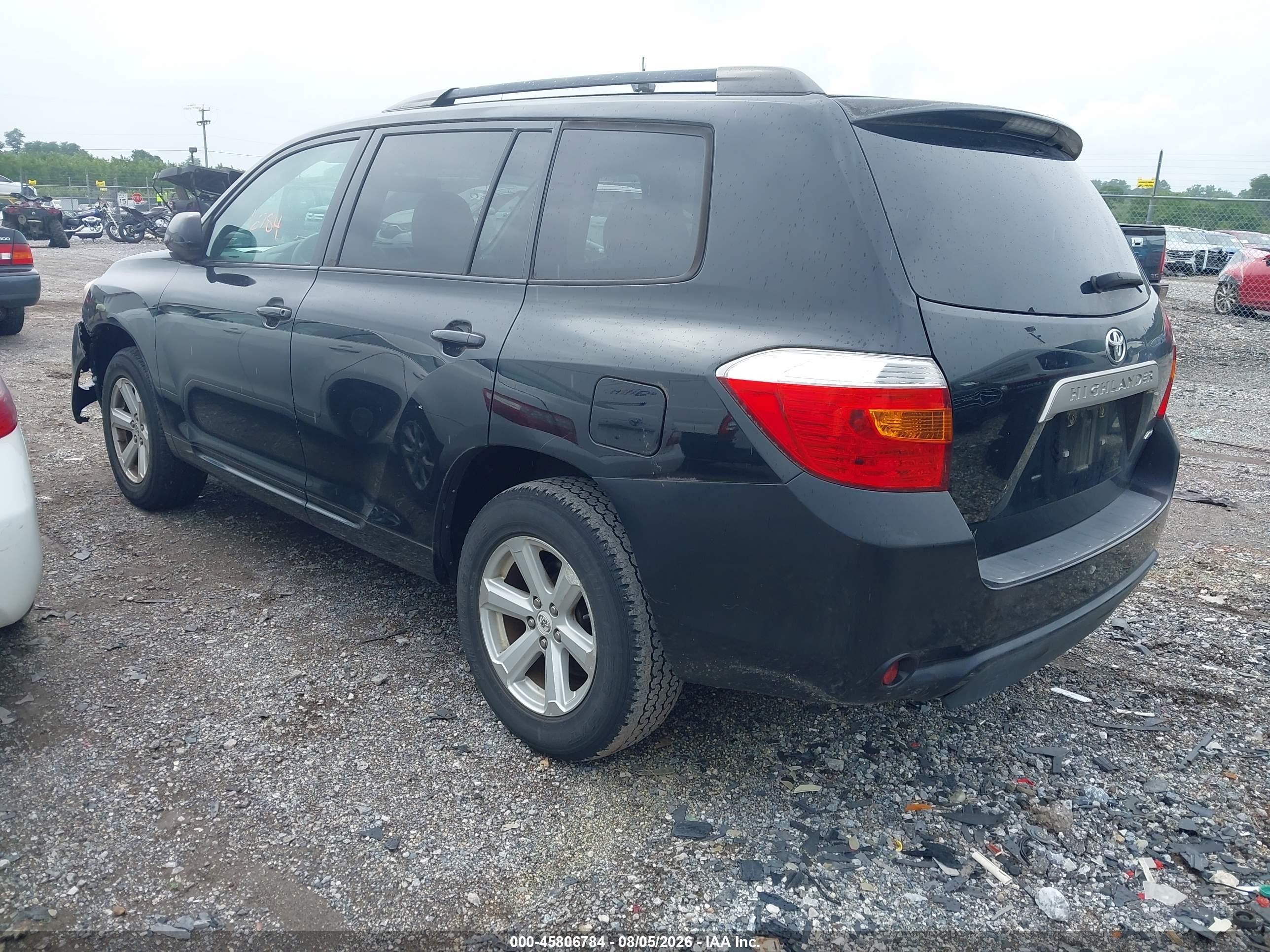 2010 Toyota Highlander Base V6 Черный vin: 5TDBK3EH3AS024097