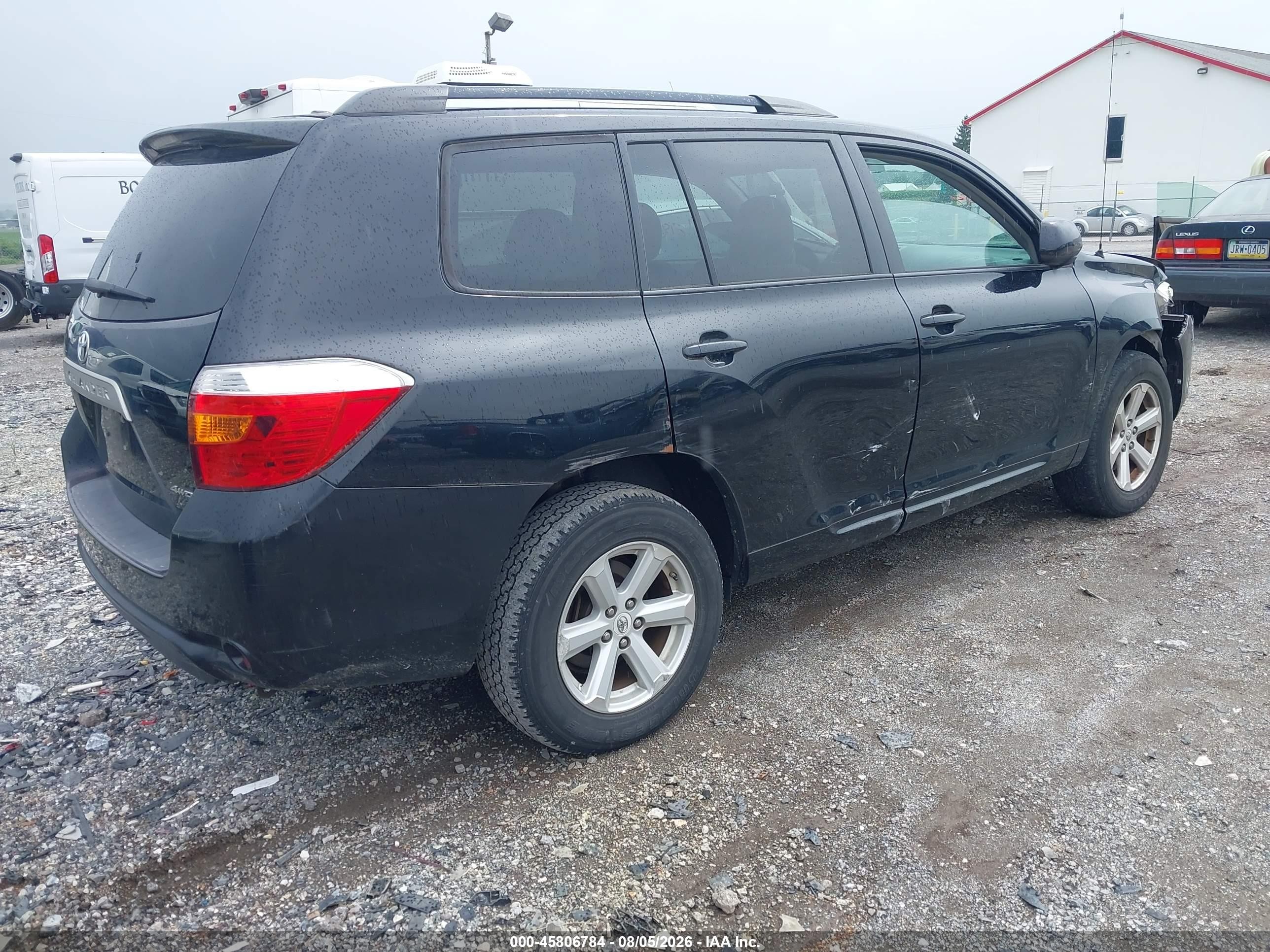 2010 Toyota Highlander Base V6 Черный vin: 5TDBK3EH3AS024097