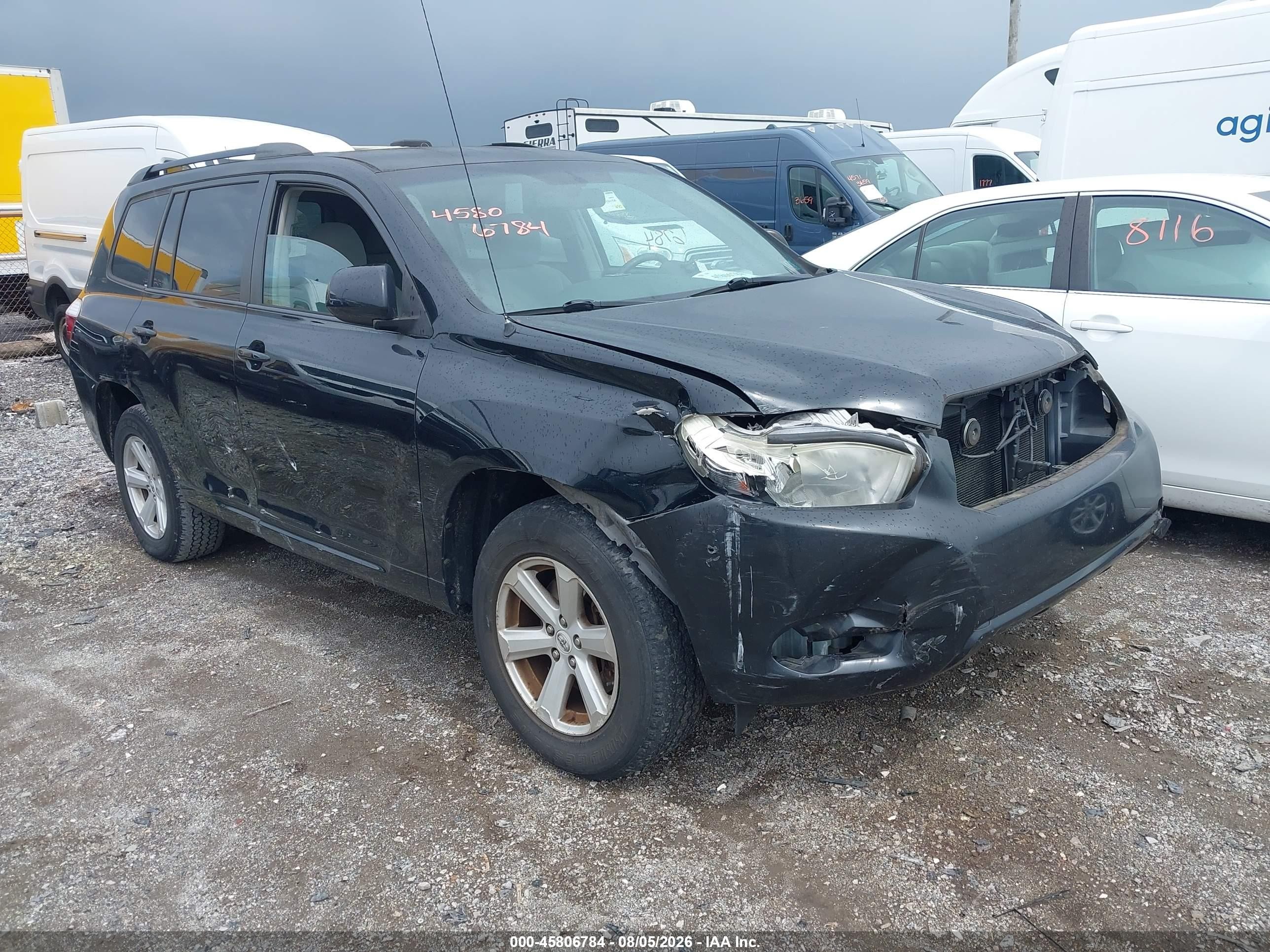 2010 Toyota Highlander Base V6 Черный vin: 5TDBK3EH3AS024097