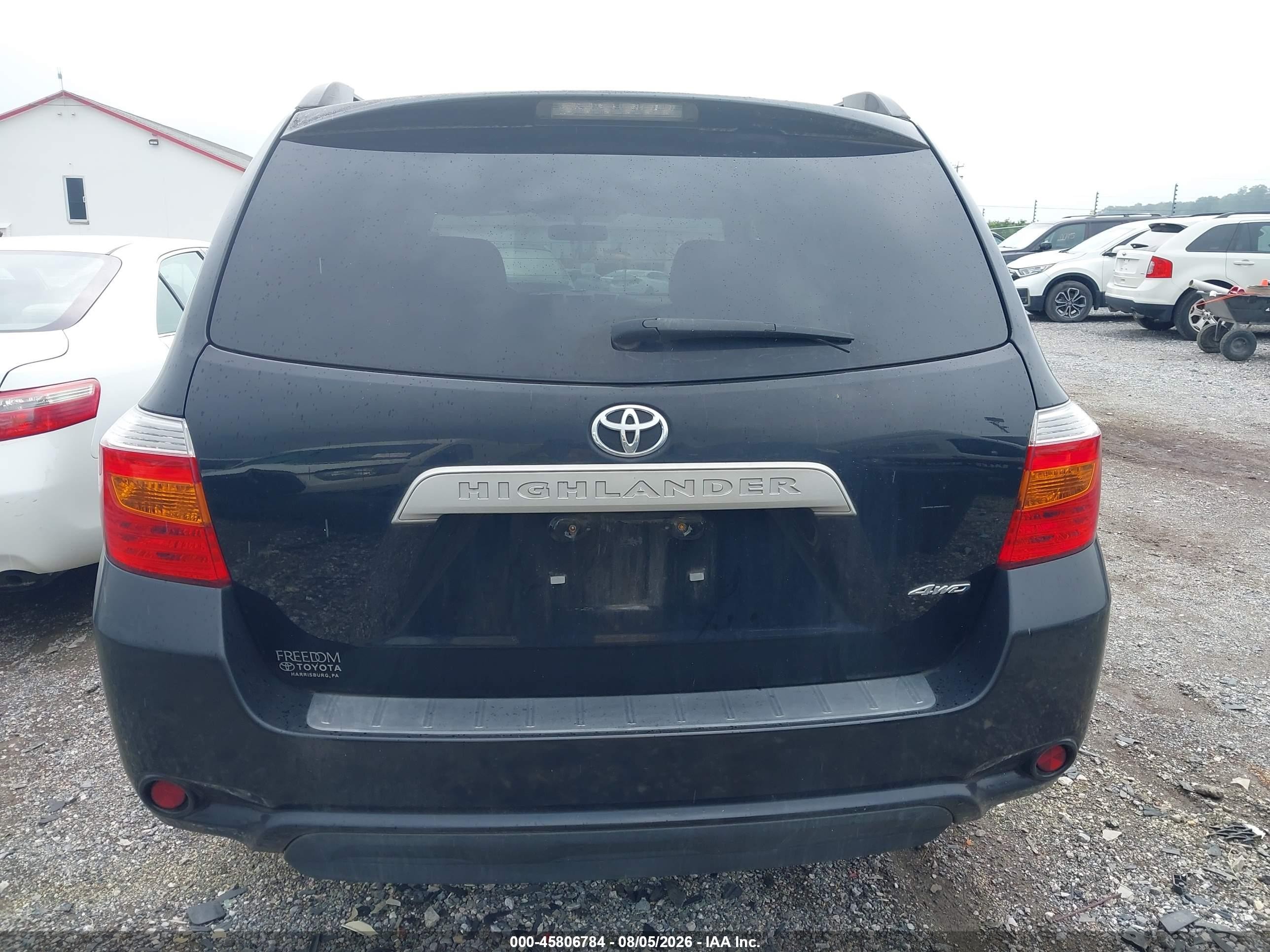 2010 Toyota Highlander Base V6 Черный vin: 5TDBK3EH3AS024097