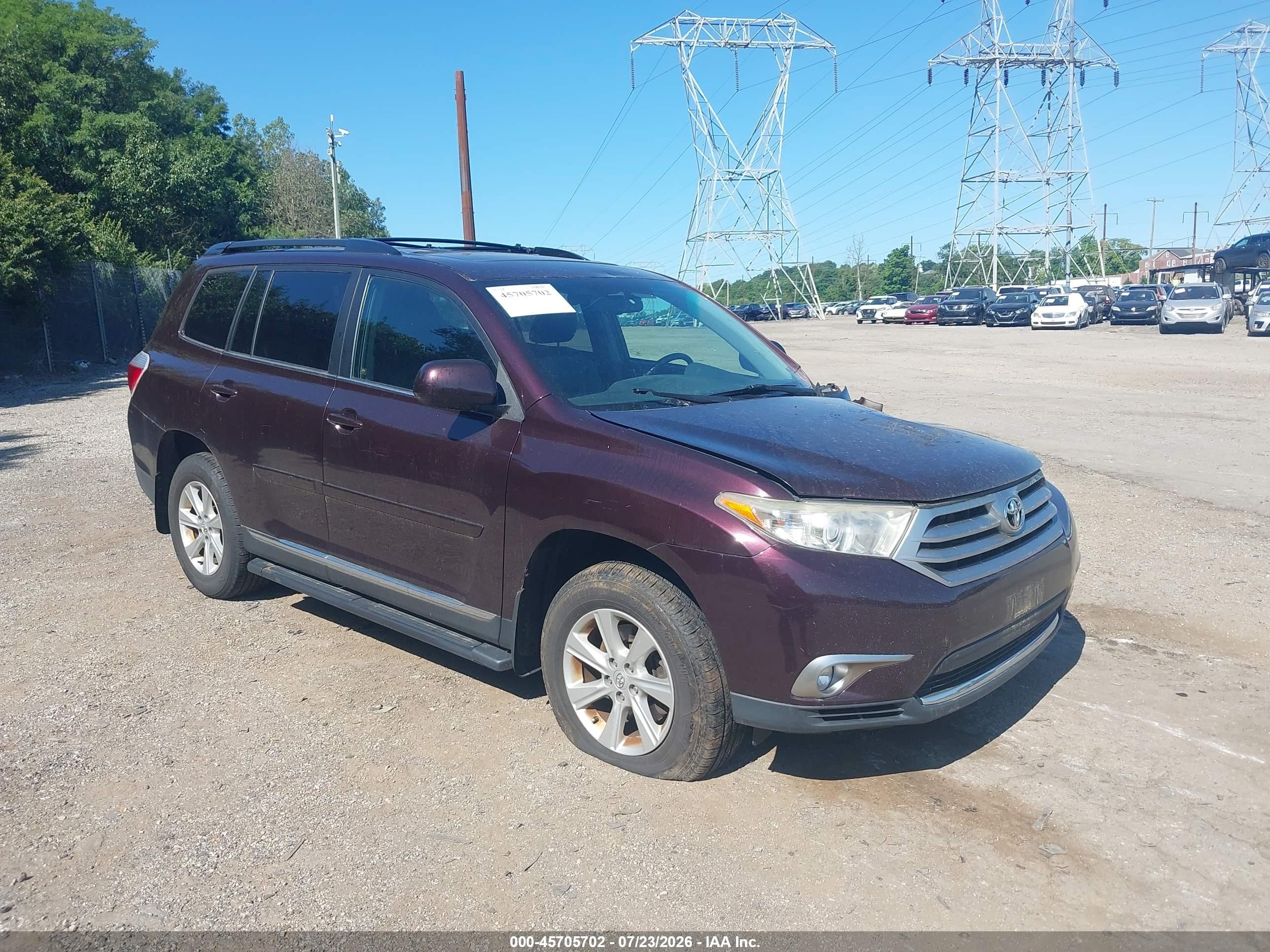 2011 Toyota Highlander Se V6 Maroon vin: 5TDBK3EH3BS041032